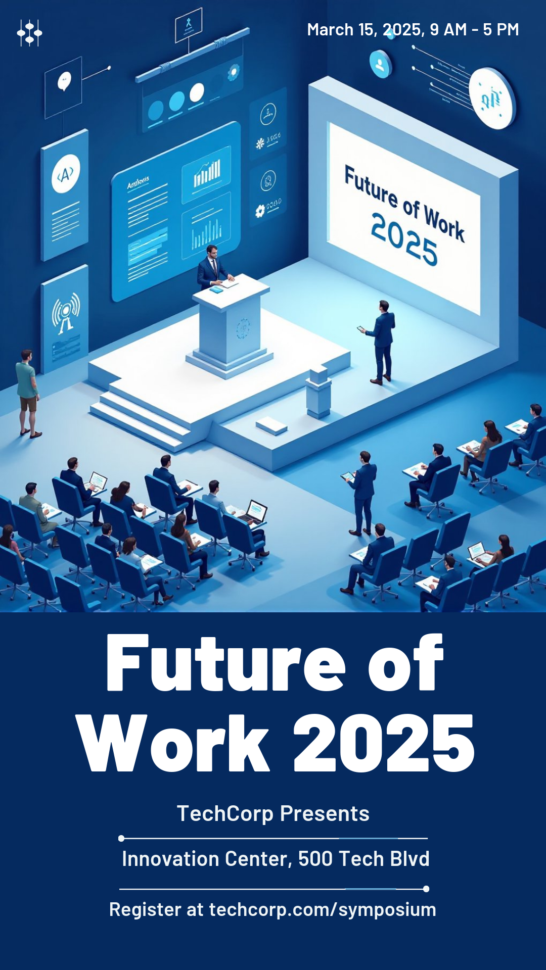 Capture the beauty of design by creating an Future of Work 2025 Poster!