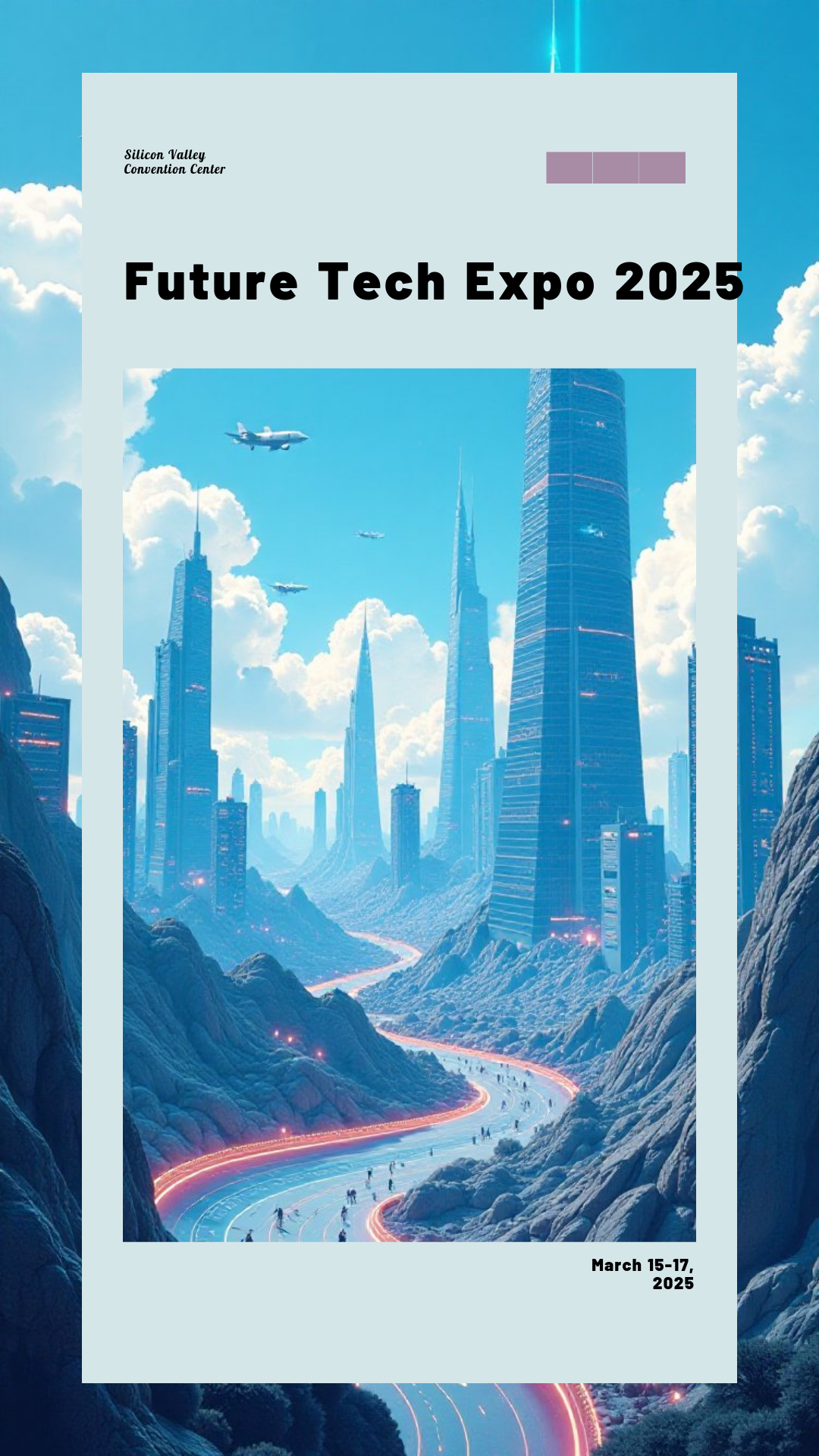 Future Tech Upcoming Technology Exhibitions Poster Template - AI ...