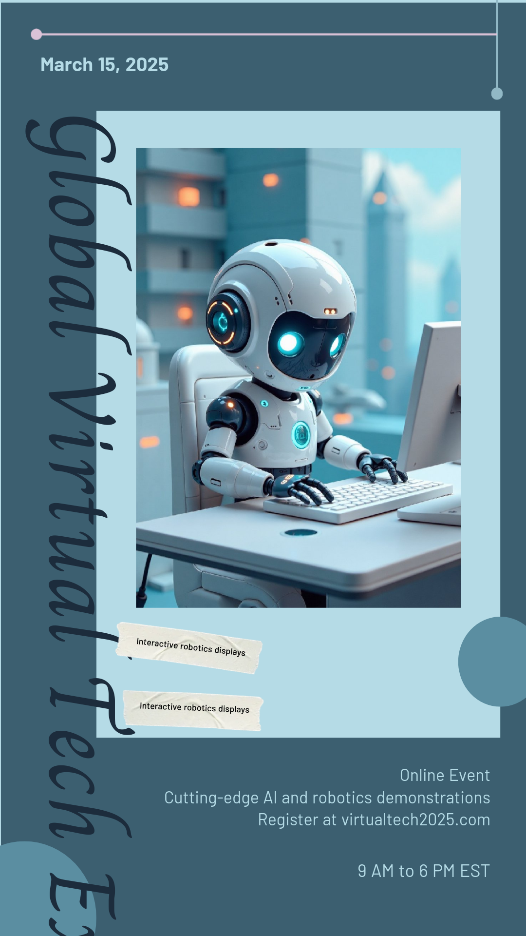 Global Virtual Tech Exhibitions Poster Template - AI Designs by MolyPix.AI