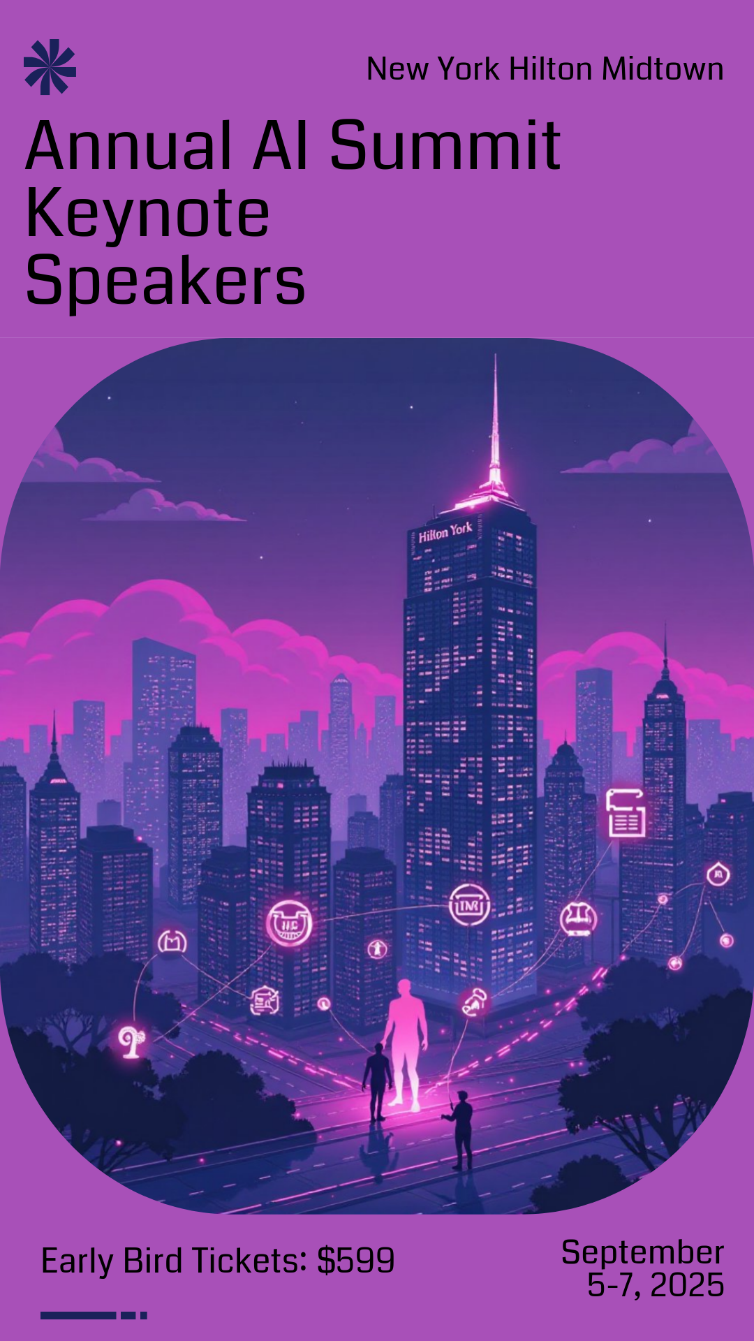 Unleash Your Creativity! Design your own AI Tech Industry Conferences Poster now!