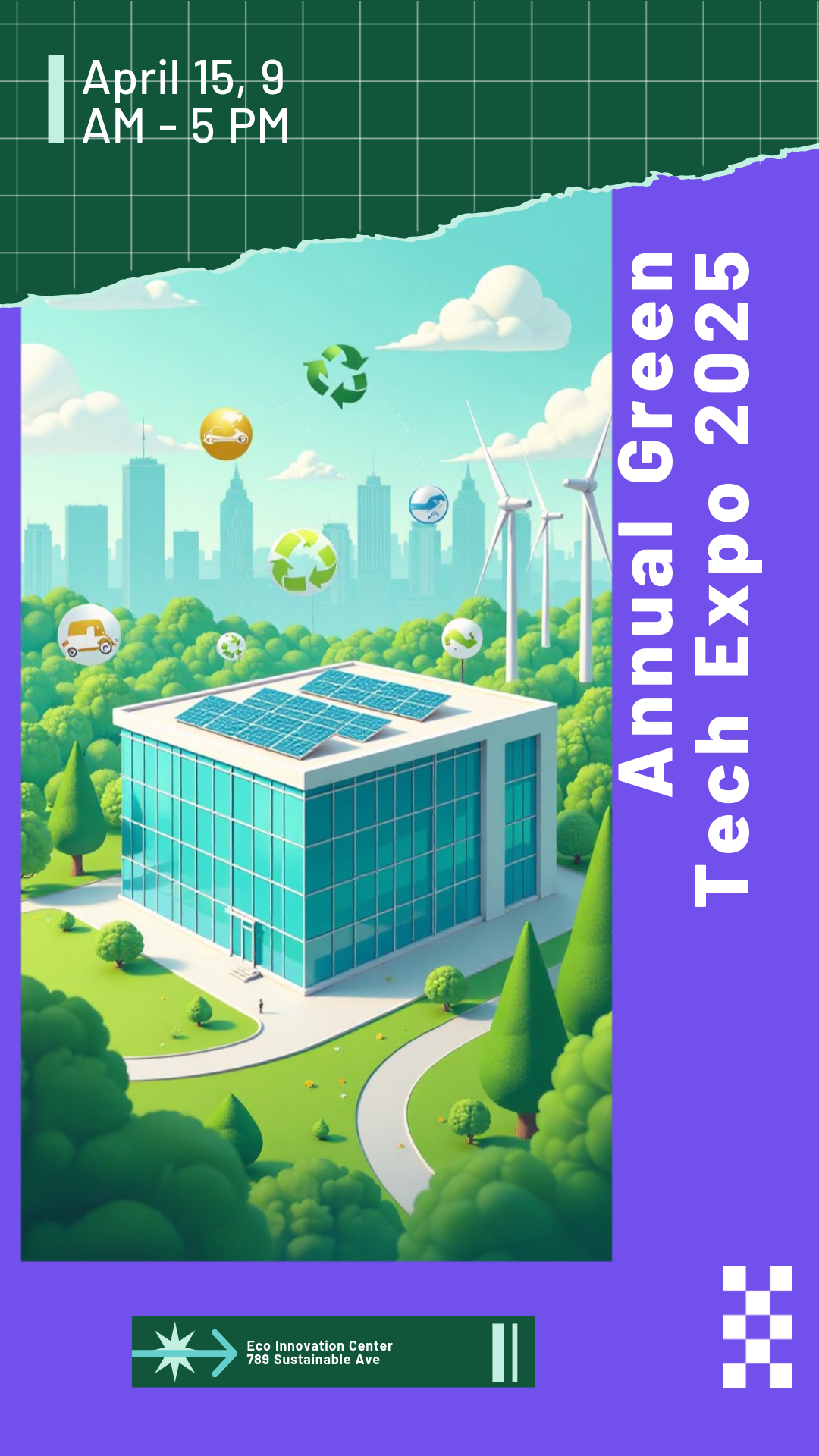 Annual Green Tech Exhibitions Expo Poster Template - AI Designs by ...