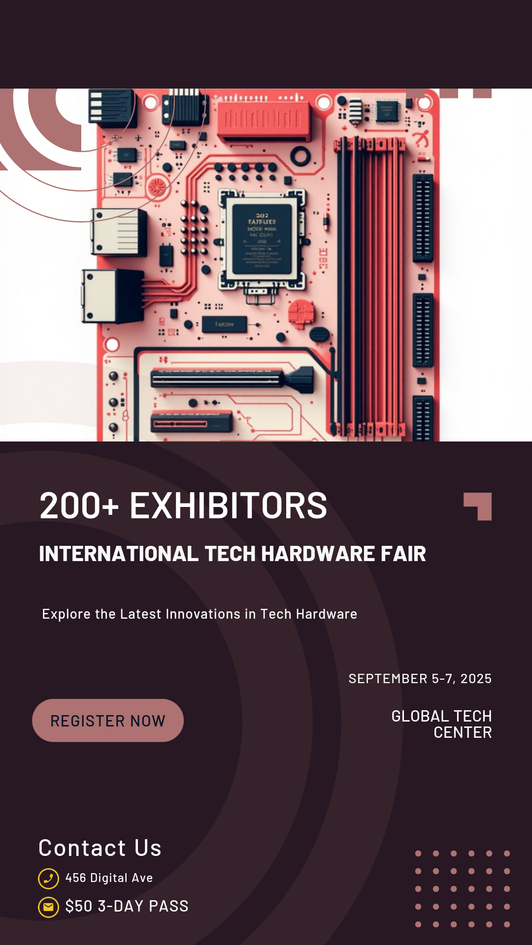 International Tech Hardware Exhibitions Fair Poster Template - AI ...
