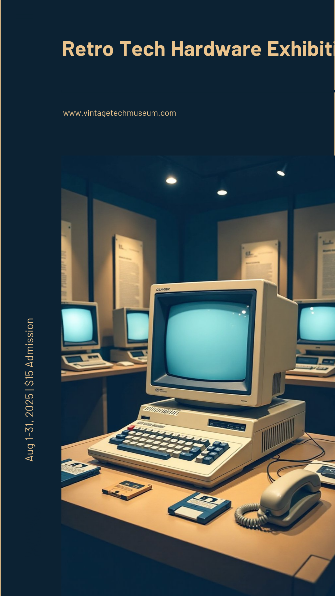 Retro Tech Hardware Exhibitions Museum Poster Template - AI Designs by ...