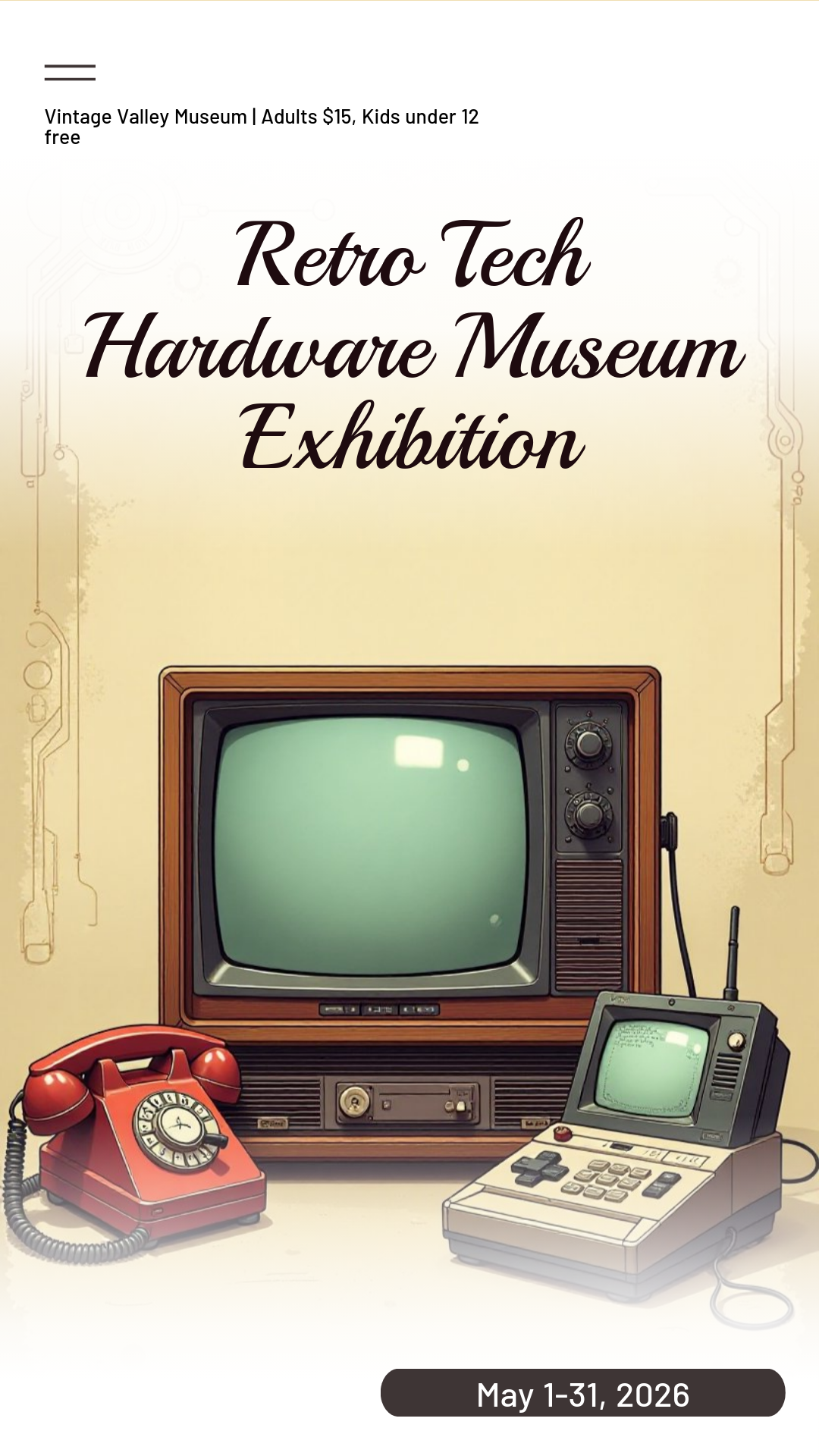 Make your own Retro Tech Hardware Exhibitions Museum Poster!