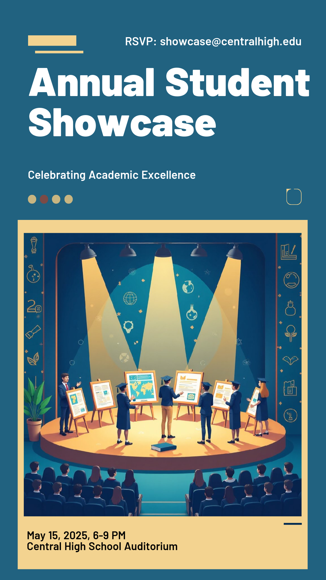 Student Output Showcase Annual Student Showcase Achievements Poster Template - AI Designs by ...
