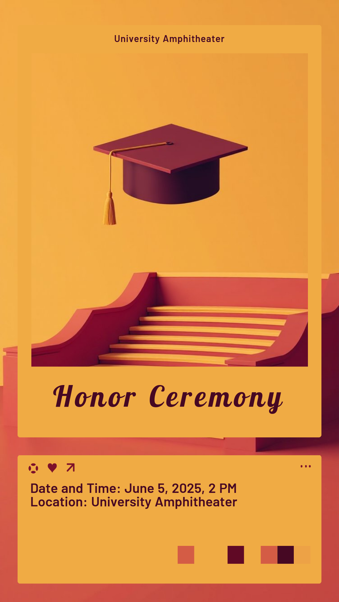 Make an Academic Moment of Honor Ceremony Poster that showcases your style - it's that simple!