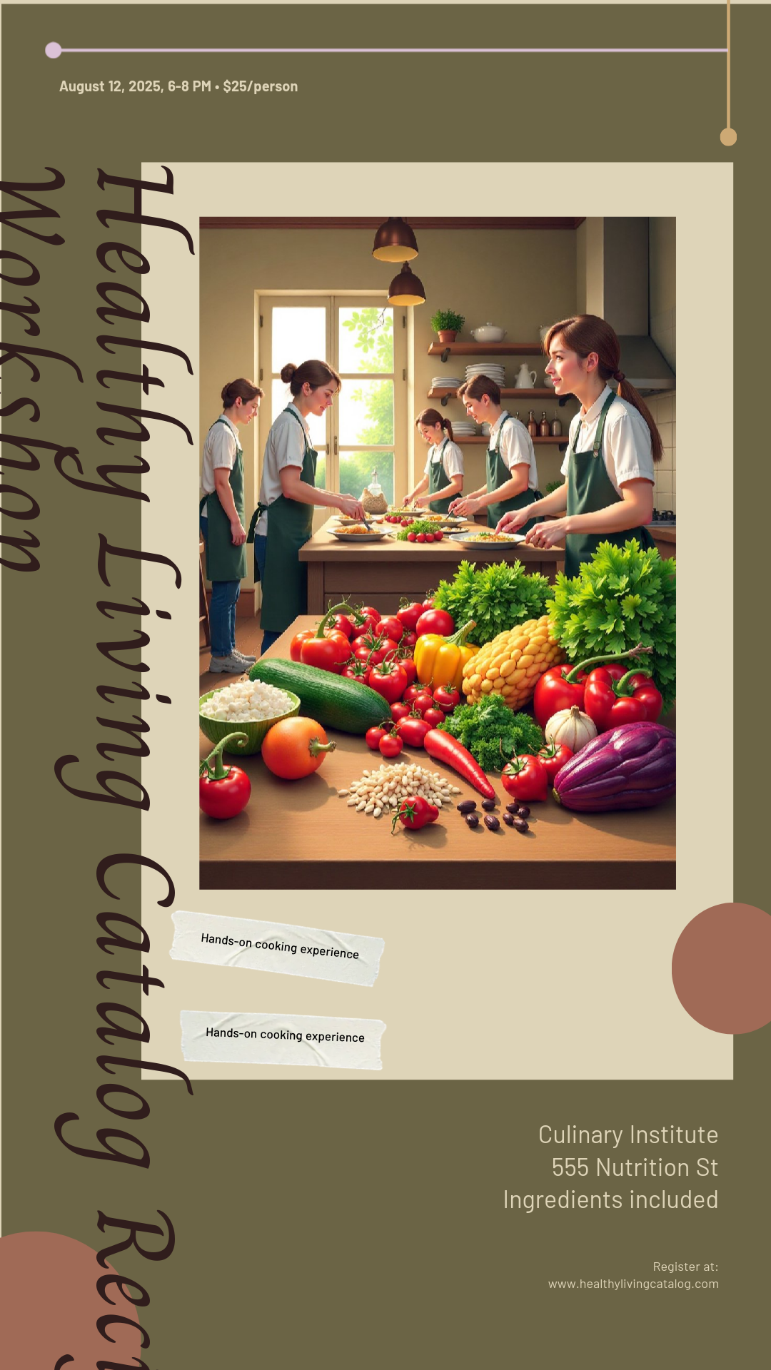 Healthy Living Catalog Recipe Poster Template AI Designs by