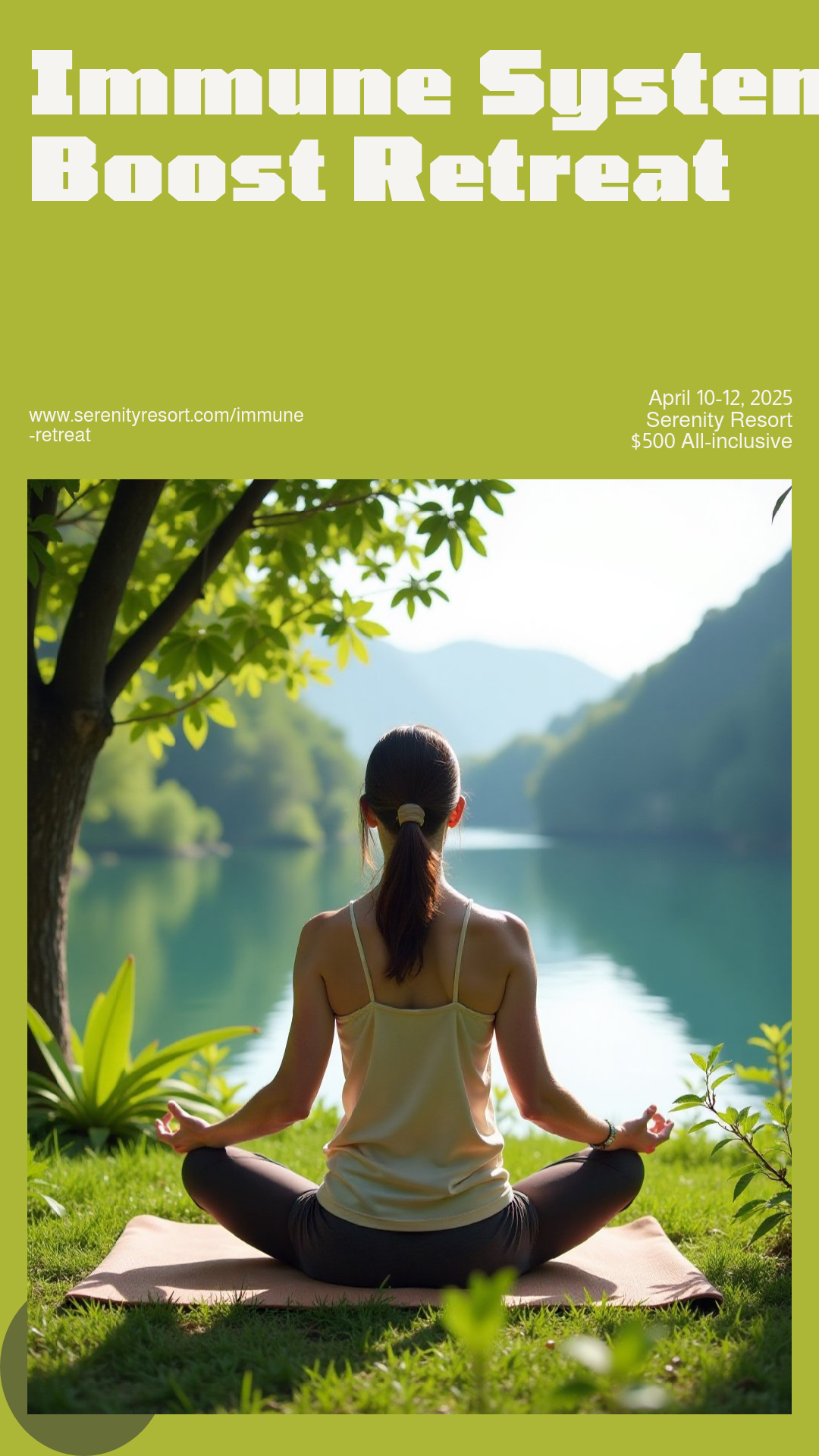 Personalize this Immune System Boost Yoga Retreat Poster template!
