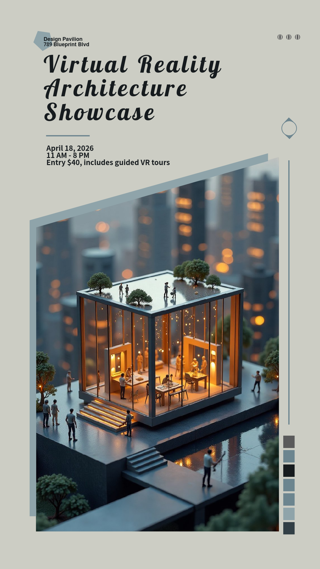 Virtual Reality Architecture Showcase Poster Template - AI Designs by ...