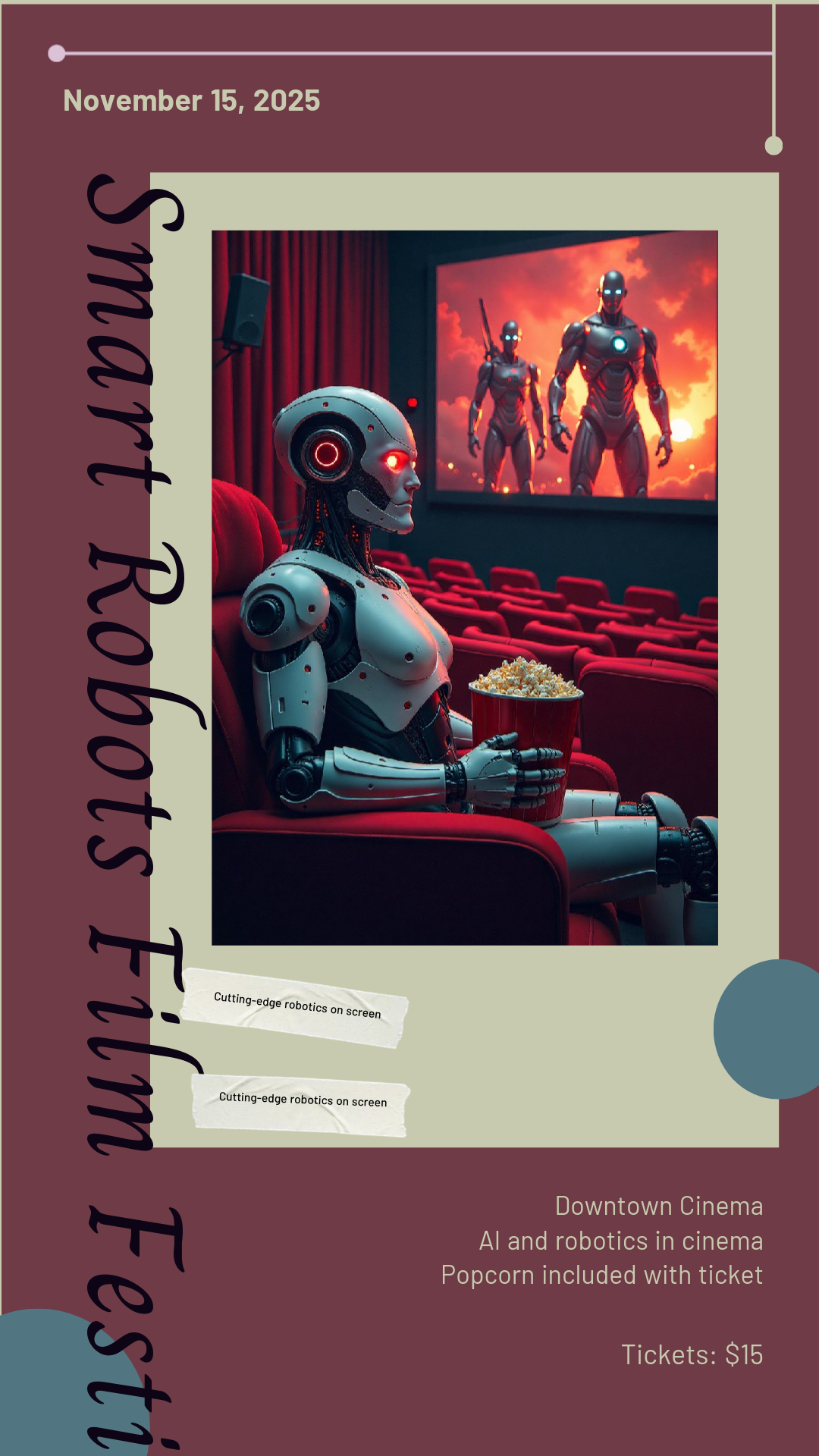 Smart Robots Film Festival Poster Template - AI Designs by MolyPix.AI