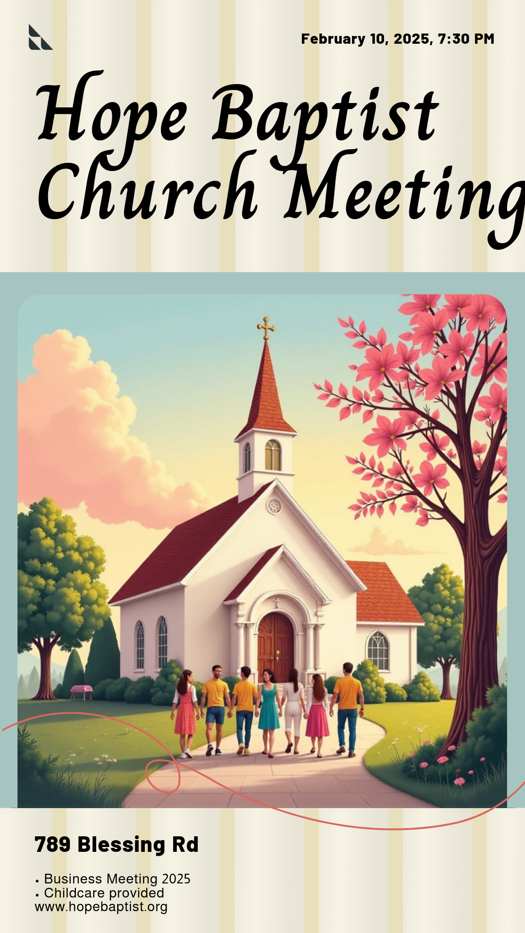 Make an Church Business Meeting 2025 Poster that showcases your style - it's that simple!