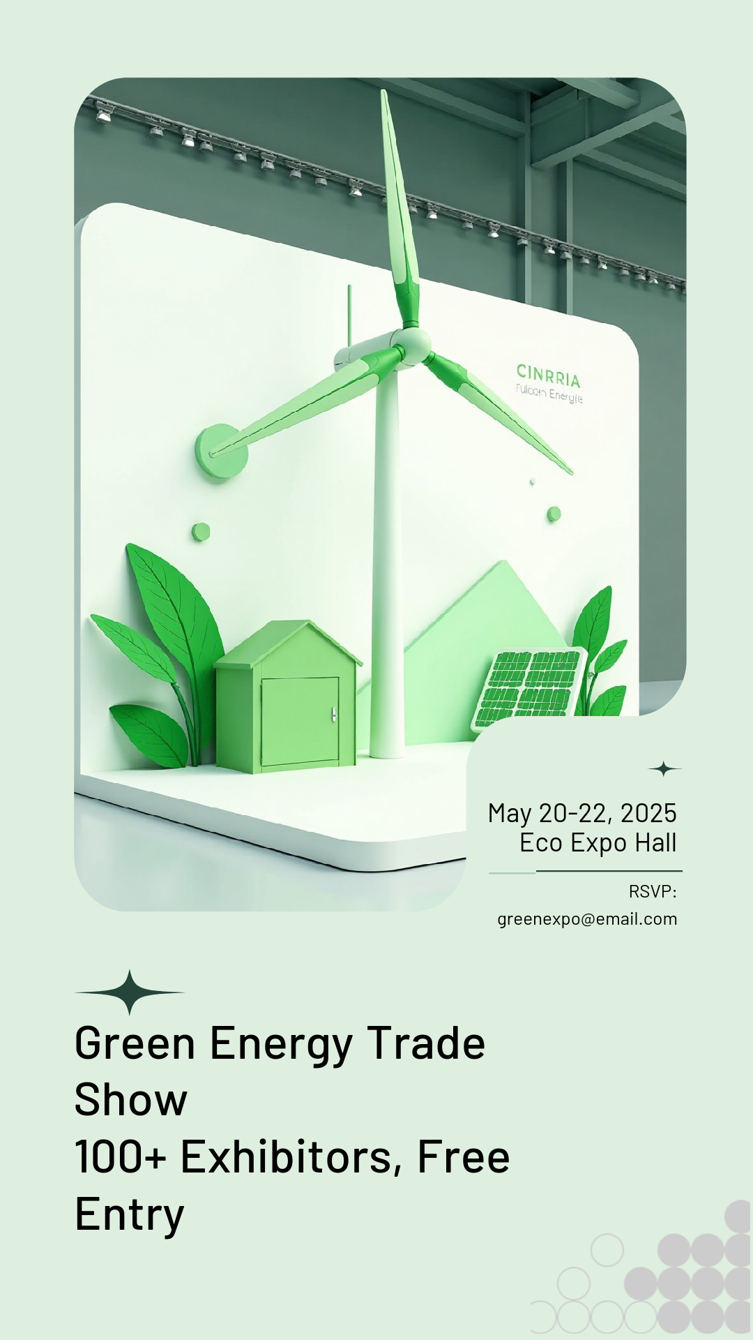 Capture the beauty of design by creating an Green Energy Trade Show Booths Poster!