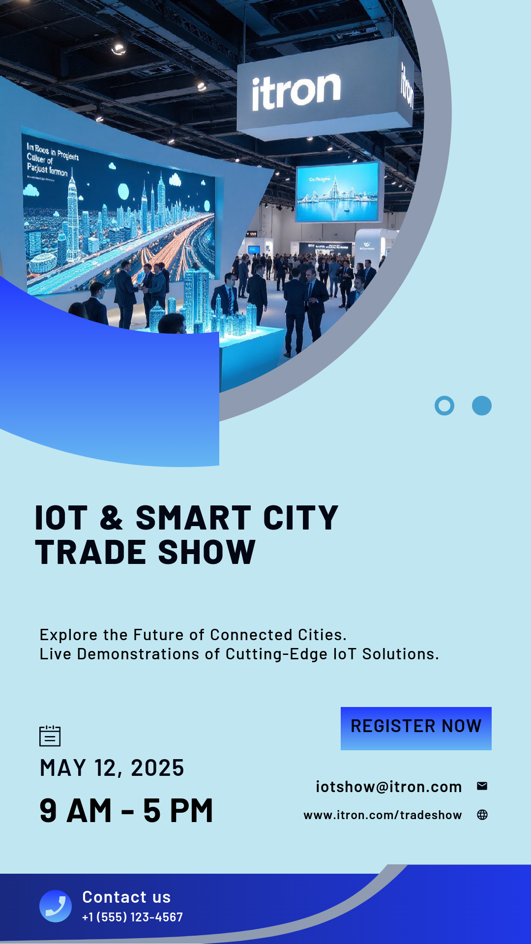 Capture the beauty of design by creating an Itron IoT Smart City Trade Show Poster!