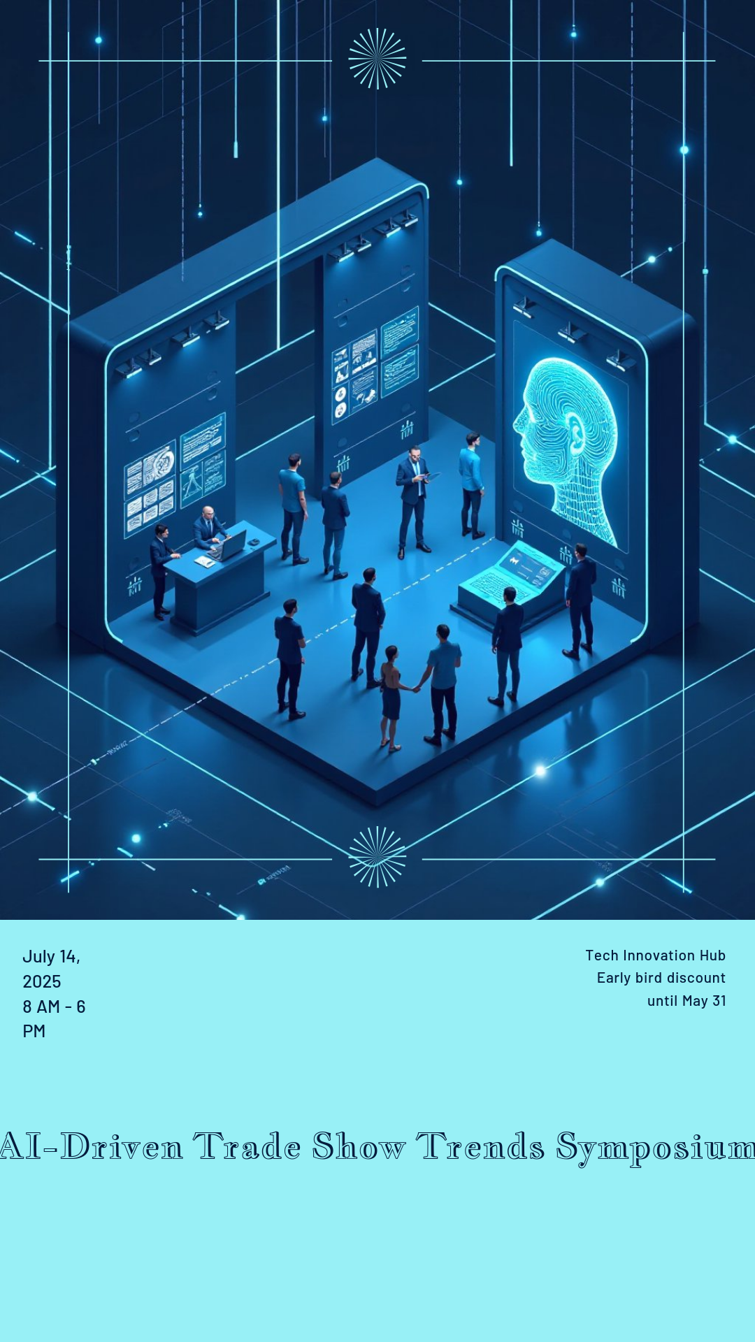 AI-Driven Trade Show Trends Poster Template - AI Designs by MolyPix.AI