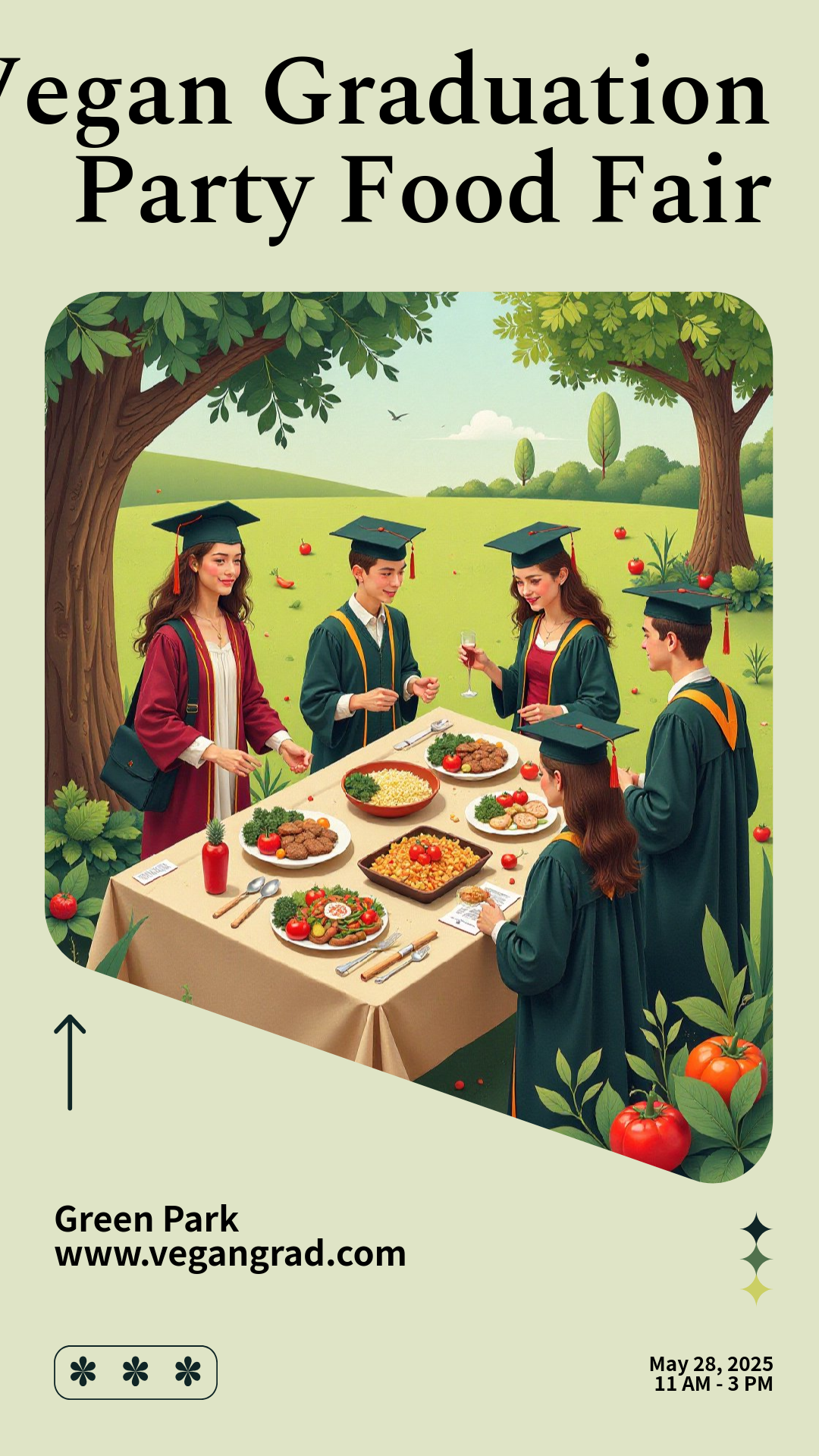 Get creative! Design your perfect Vegan Graduation Party Food Ideas Poster!