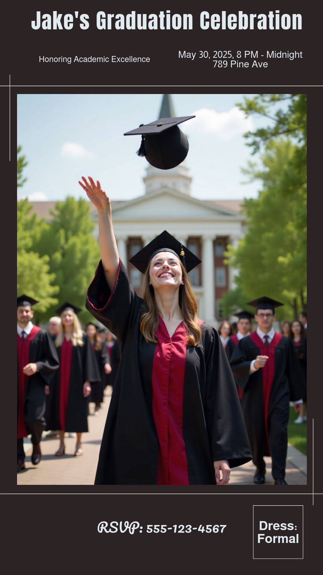 Make an College Graduation Celebration Party Poster that showcases your style - it's that simple!