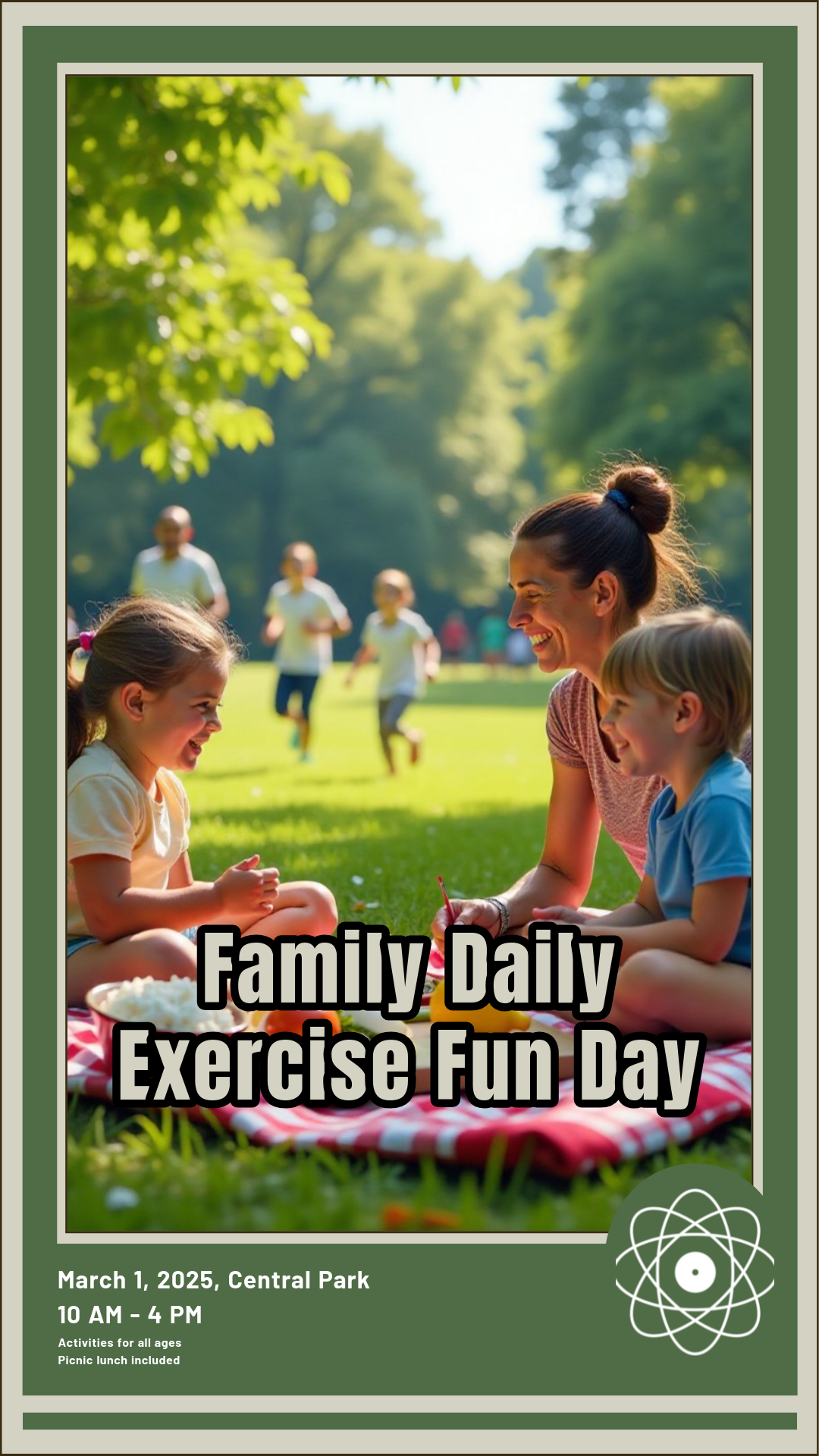 Family Daily Exercise Fun Poster Template - AI Designs by MolyPix.AI
