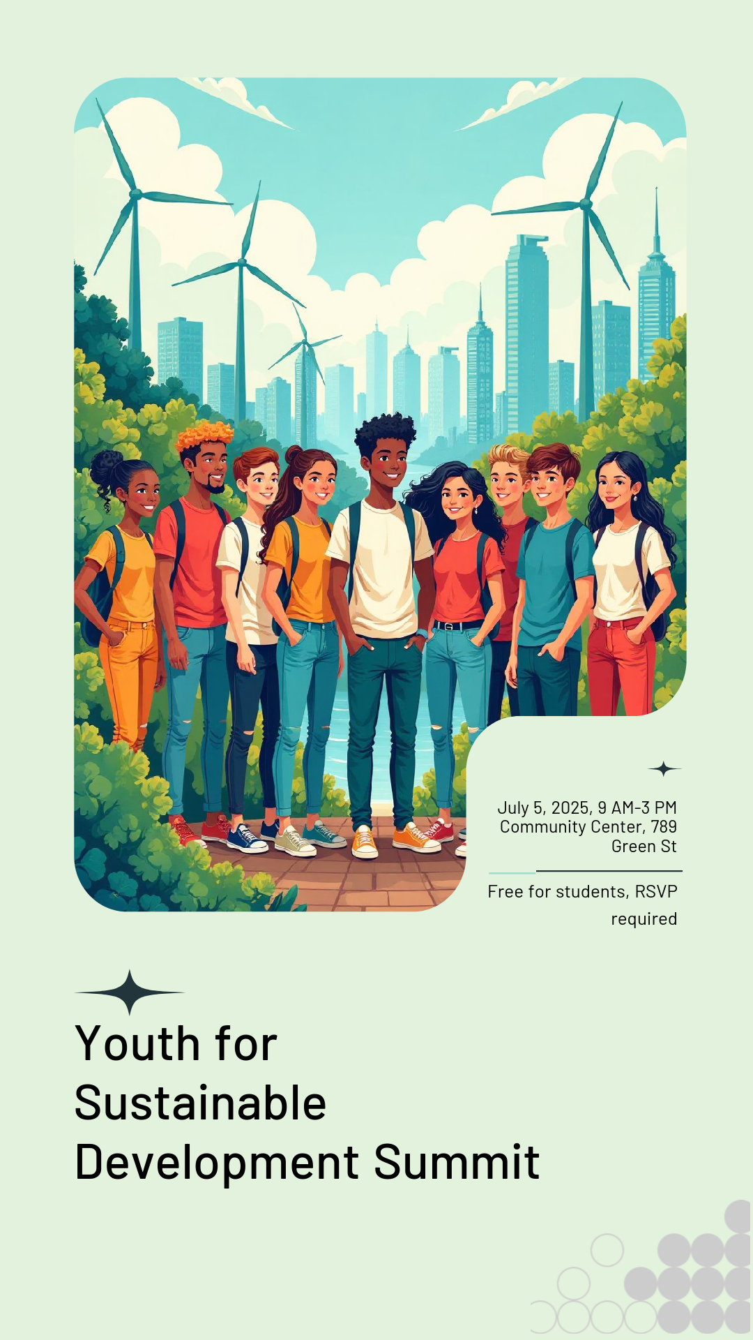 Personalize this Youth Sustainable Development Summit Poster template!
