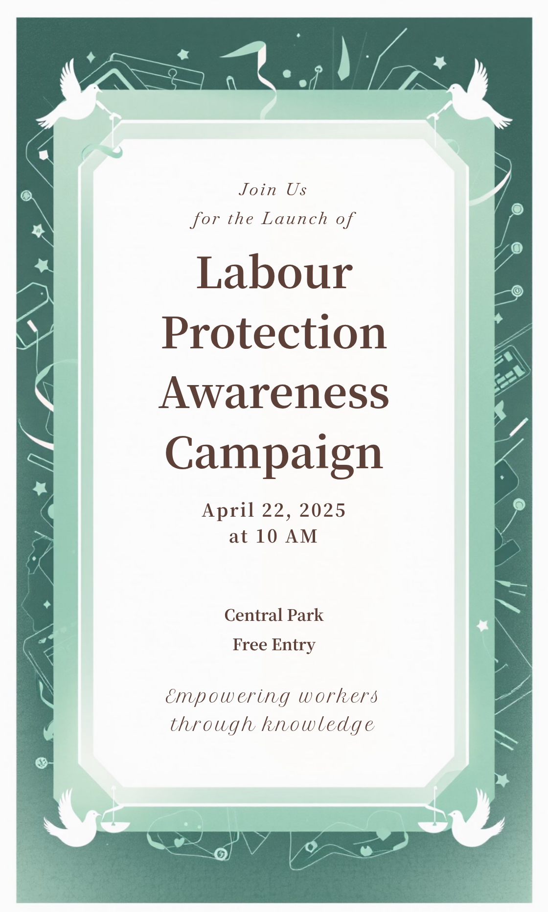 Labor Protection Events Labour Protection Awareness Campaign Invitation Template - AI Designs ...