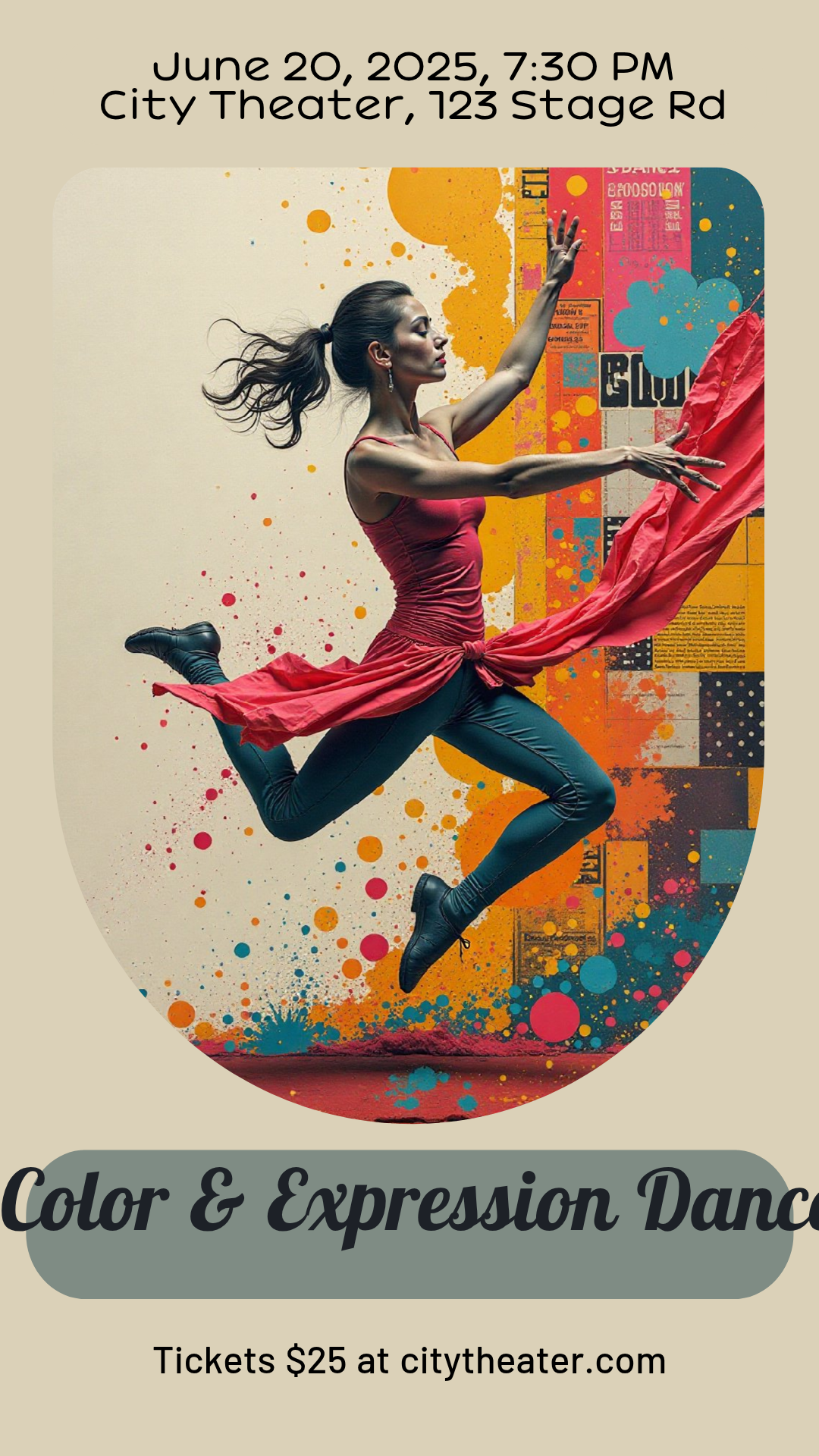 Make an Color & Expression Dance Performance Poster that showcases your style - it's that simple!