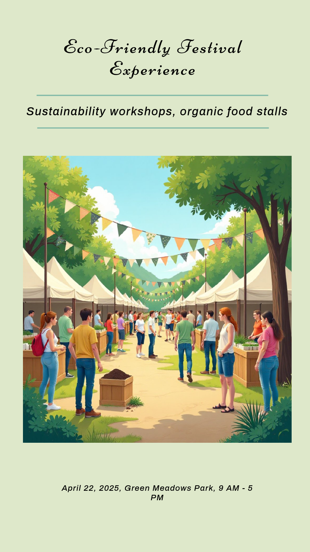 Make an Eco-Friendly Festival Experience Poster that showcases your style - it's that simple!