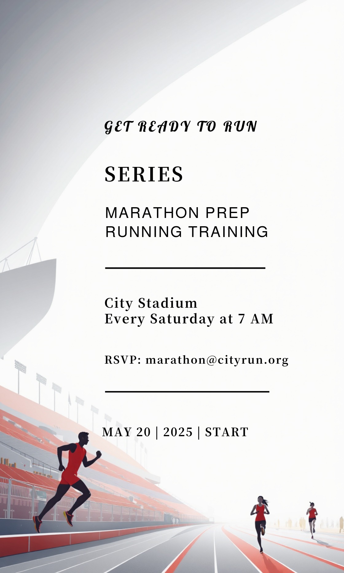 Running Invitation Background Marathon Prep Running Training Invitation Template - AI Designs by ...