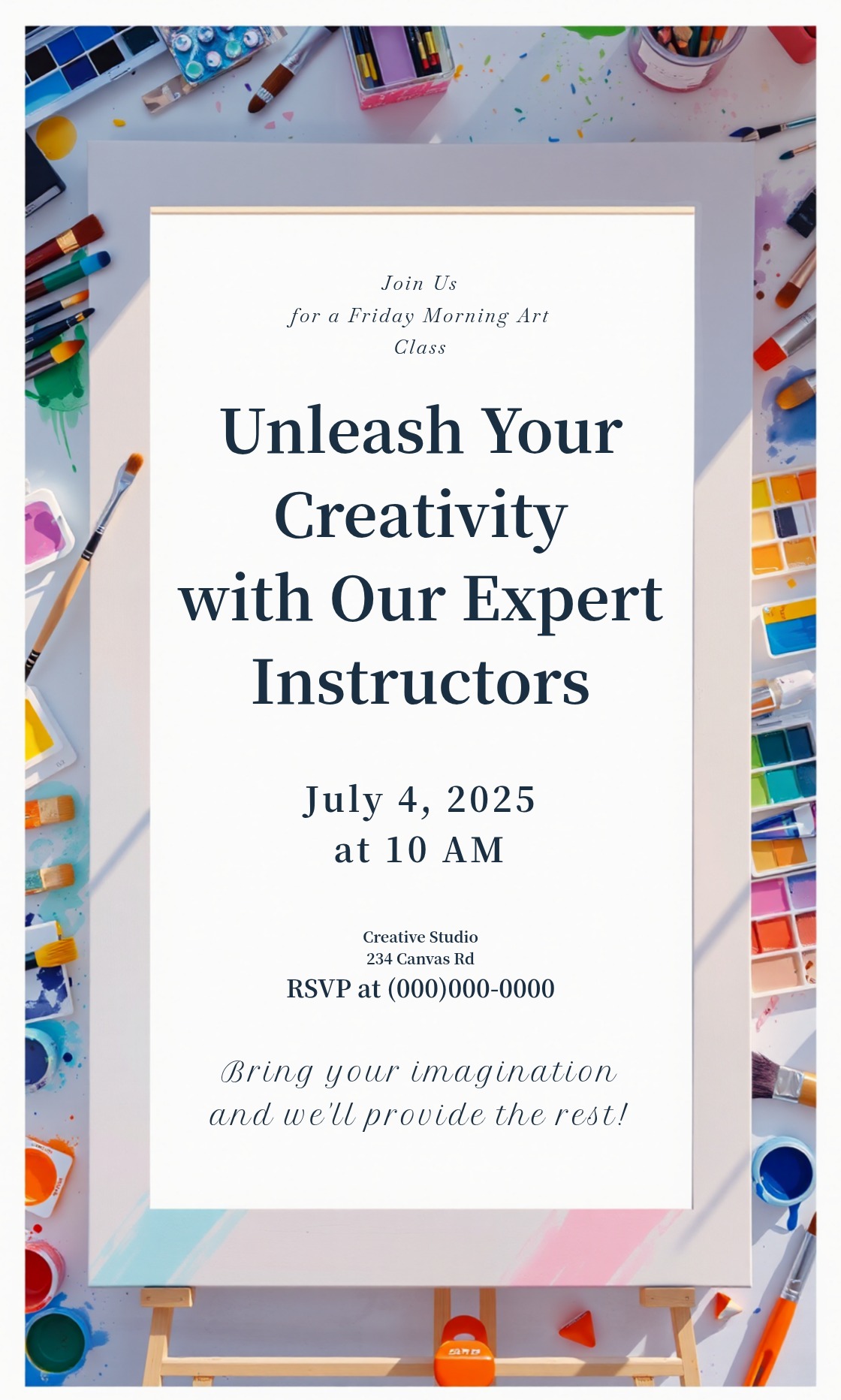 Make your own Good Morning Friday Art Class Invitation!