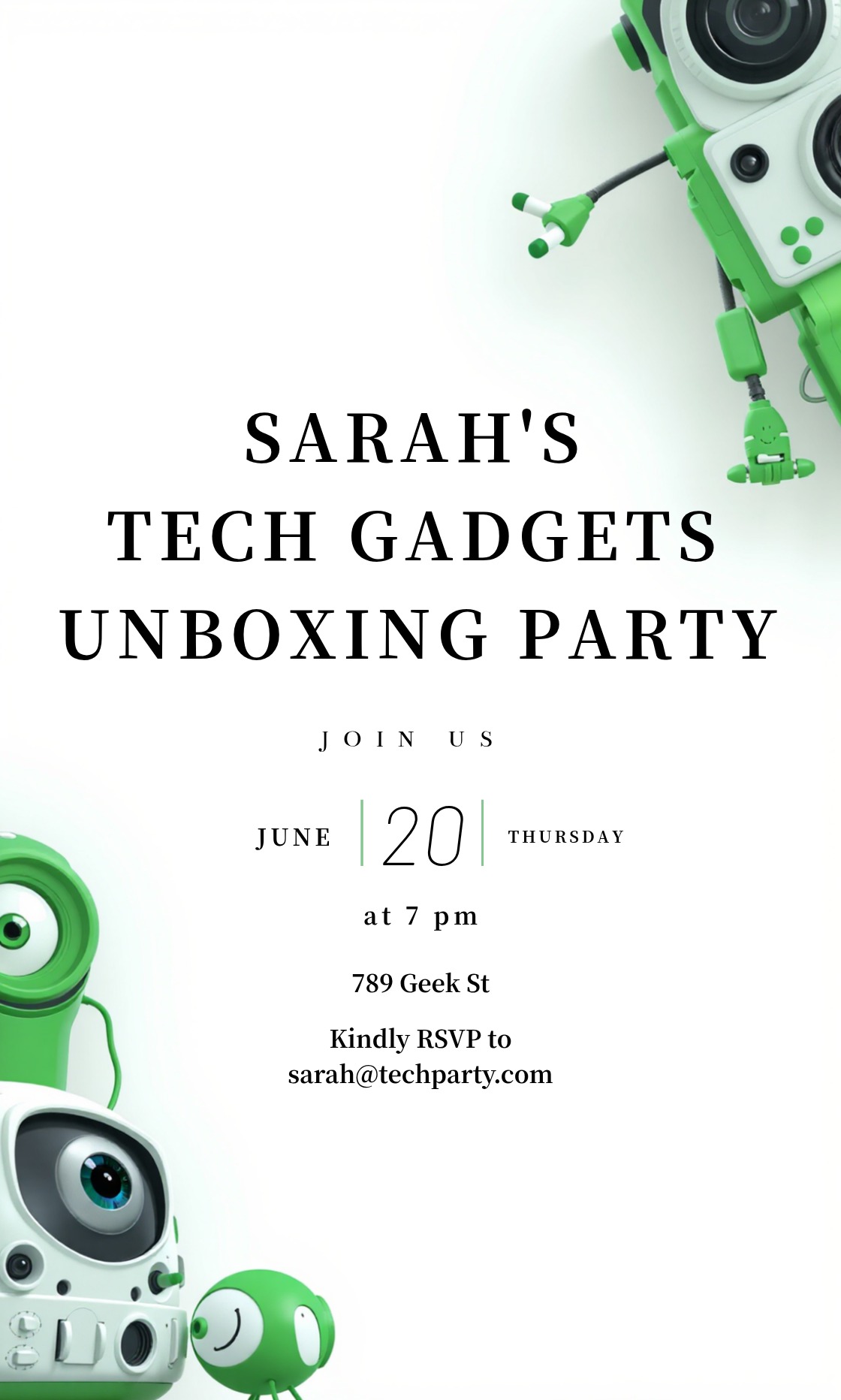 Make an Tech Gadgets Unboxing Party Invitation that showcases your style - it's that simple!