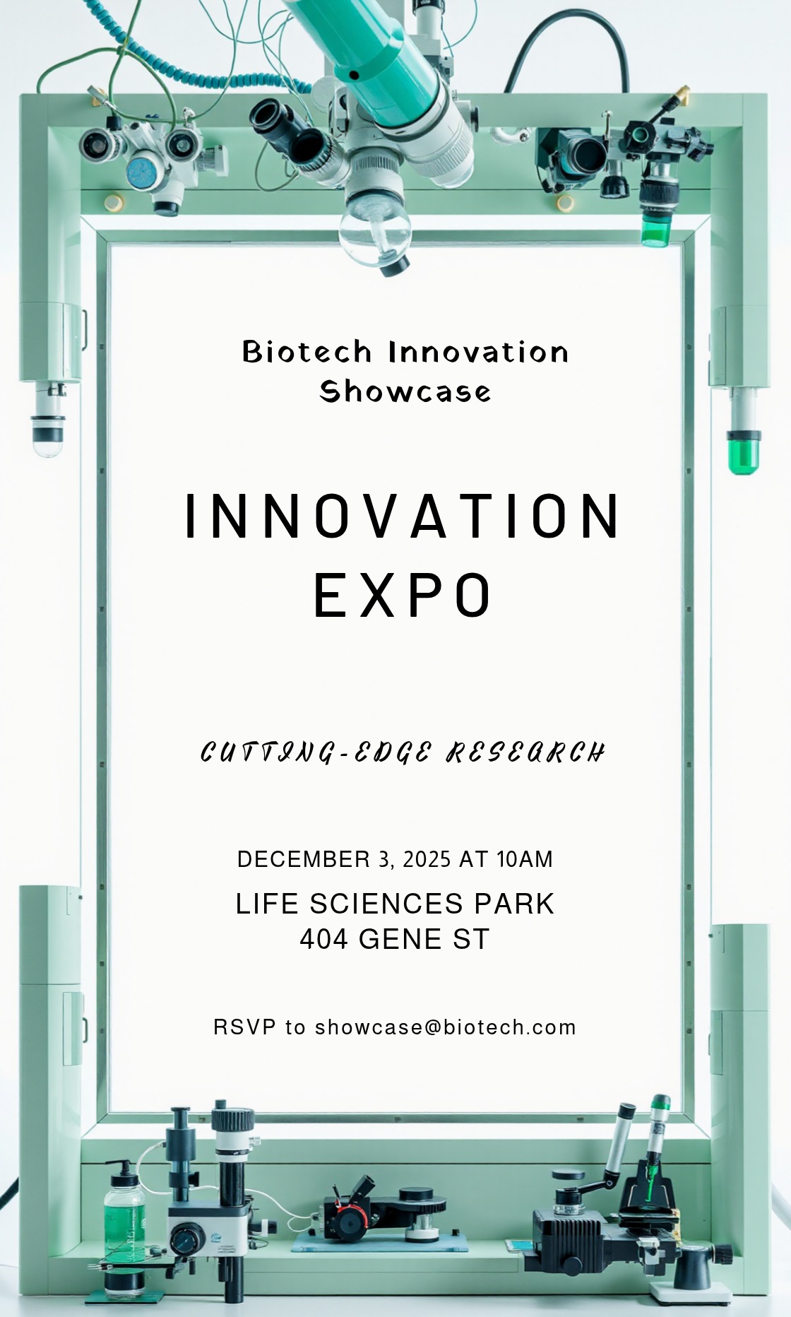Make an Biotech Innovation Showcase Emerging Technologies Invitation that showcases your style - it's that simple!