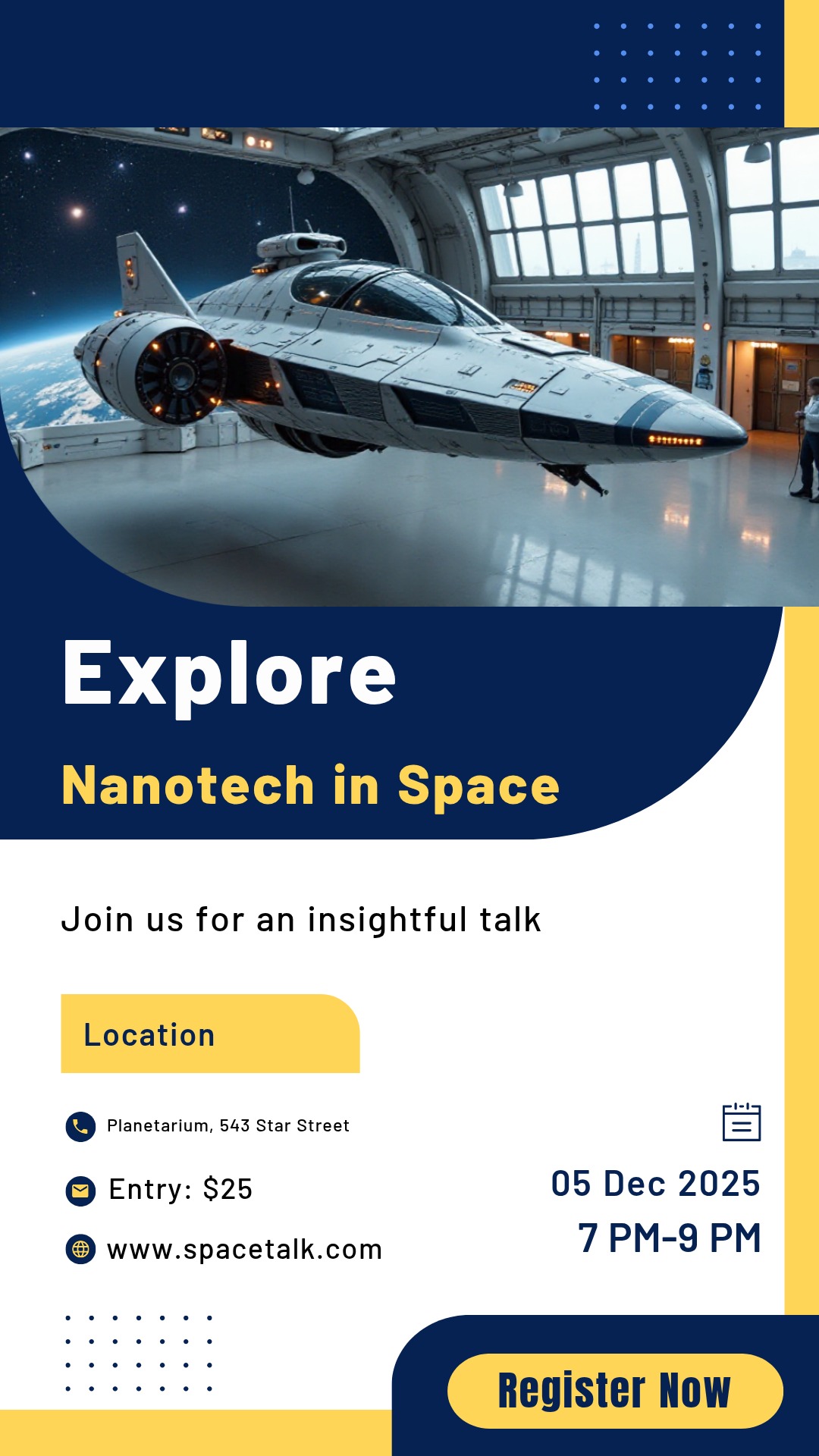 Get creative! Design your perfect Nanotechnology in Space Exploration Poster!