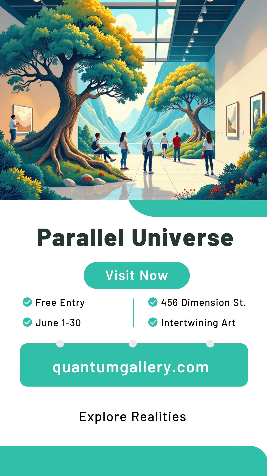 Make an Parallel Universe Art Exhibition Poster that showcases your style - it's that simple!