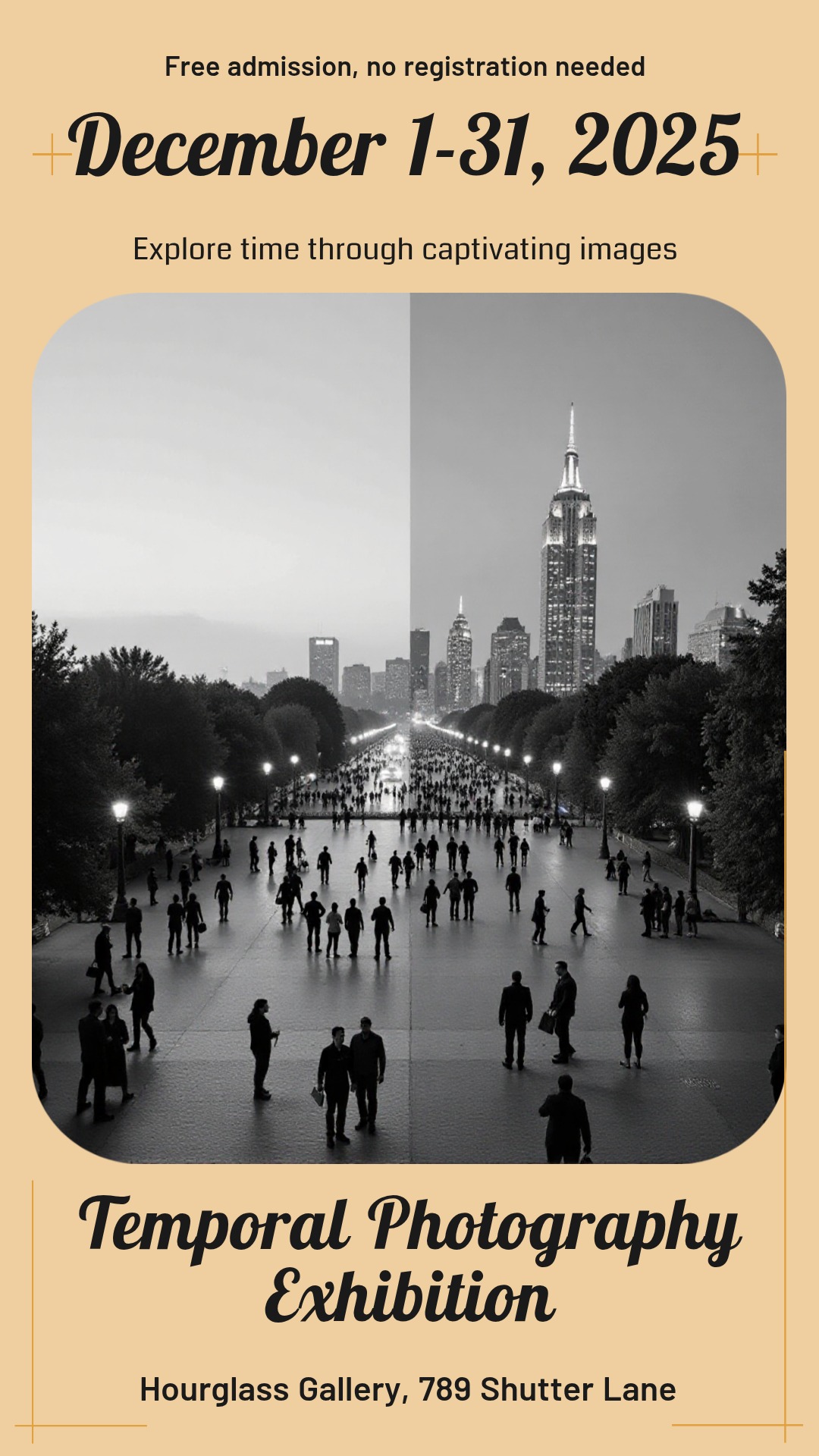 Personalize this Temporal Photography Exhibition Poster Poster template!