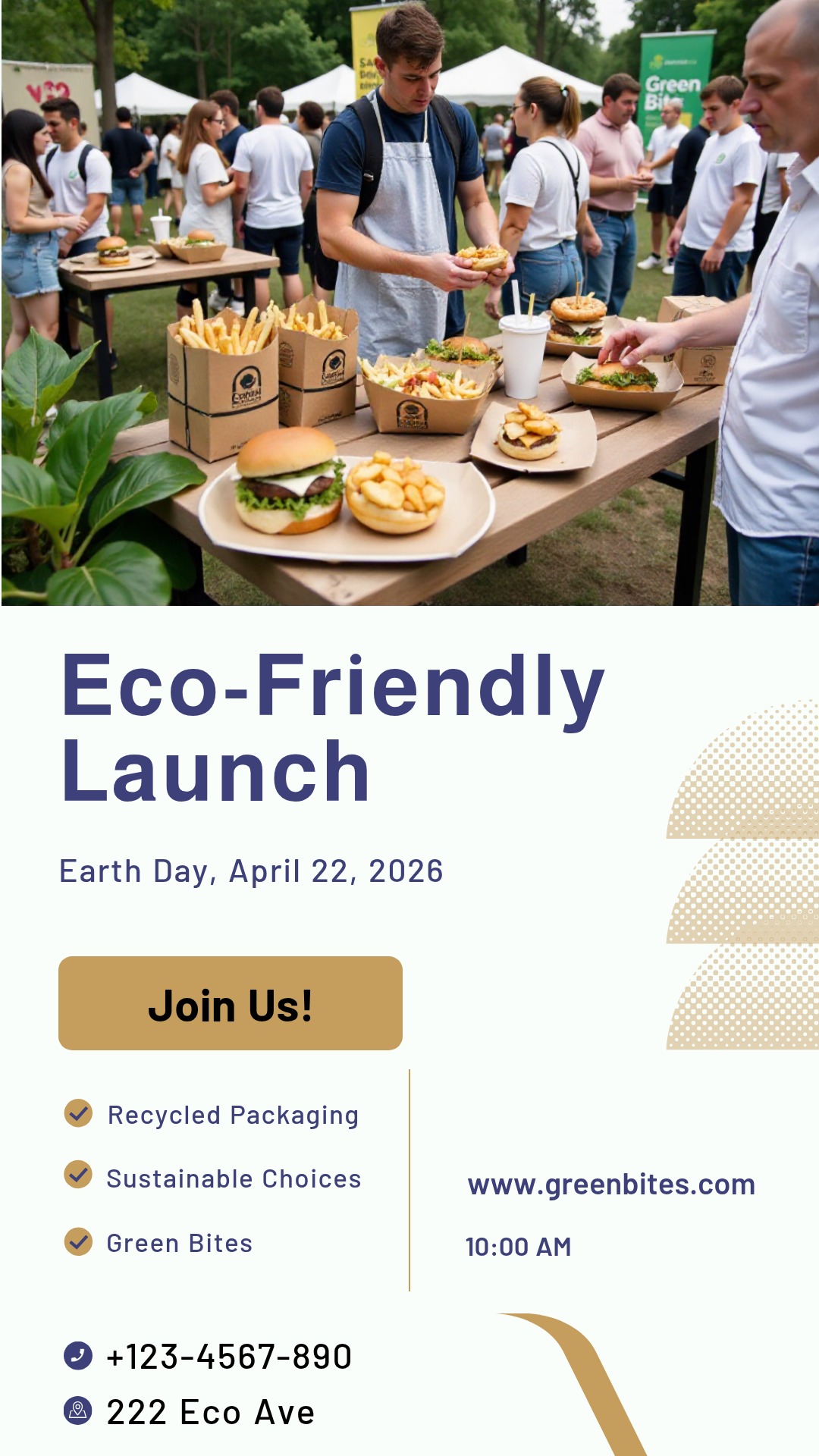 Get creative! Design your perfect Eco-Friendly Fast Food Initiative Poster!