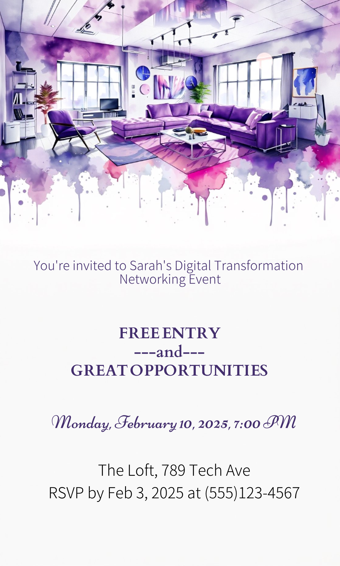 Personalize this Digital Transformation Networking Event Invitation template!