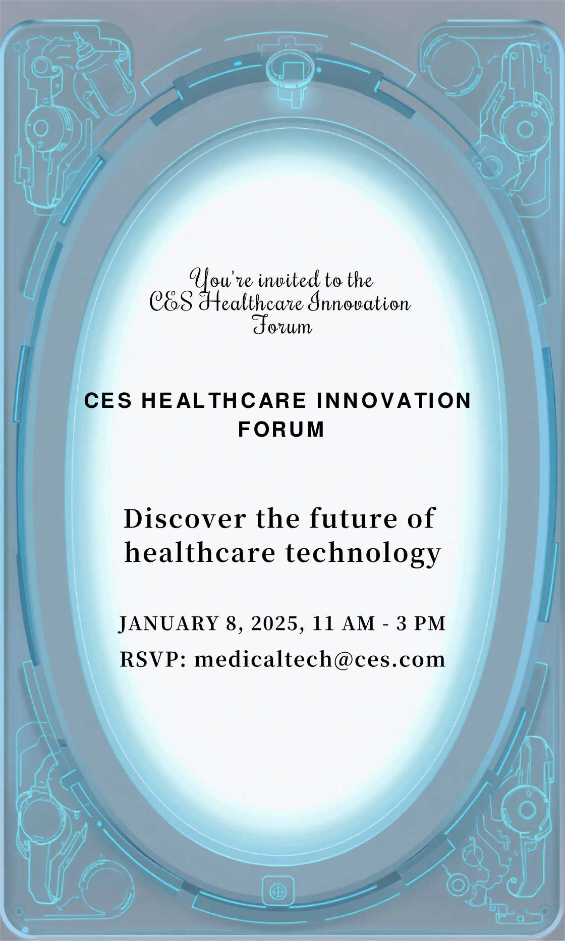 CES Healthcare Innovation Forum Invitation Template - AI Designs by ...