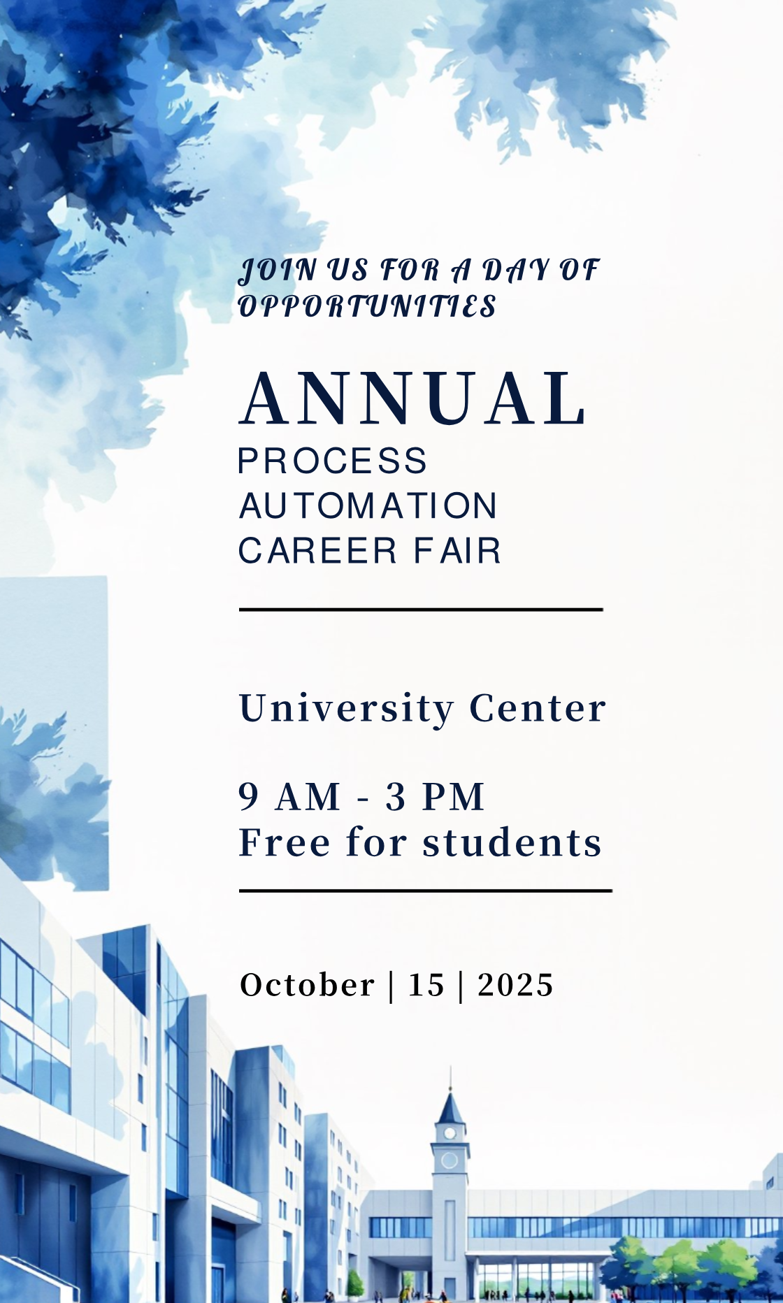 Unleash Your Creativity! Design your own Process Automation Career Fair Invitation now!