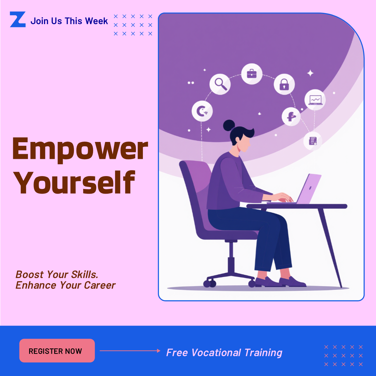 Free Vocational Training Workshop LinkedIn Post Template - AI Designs ...