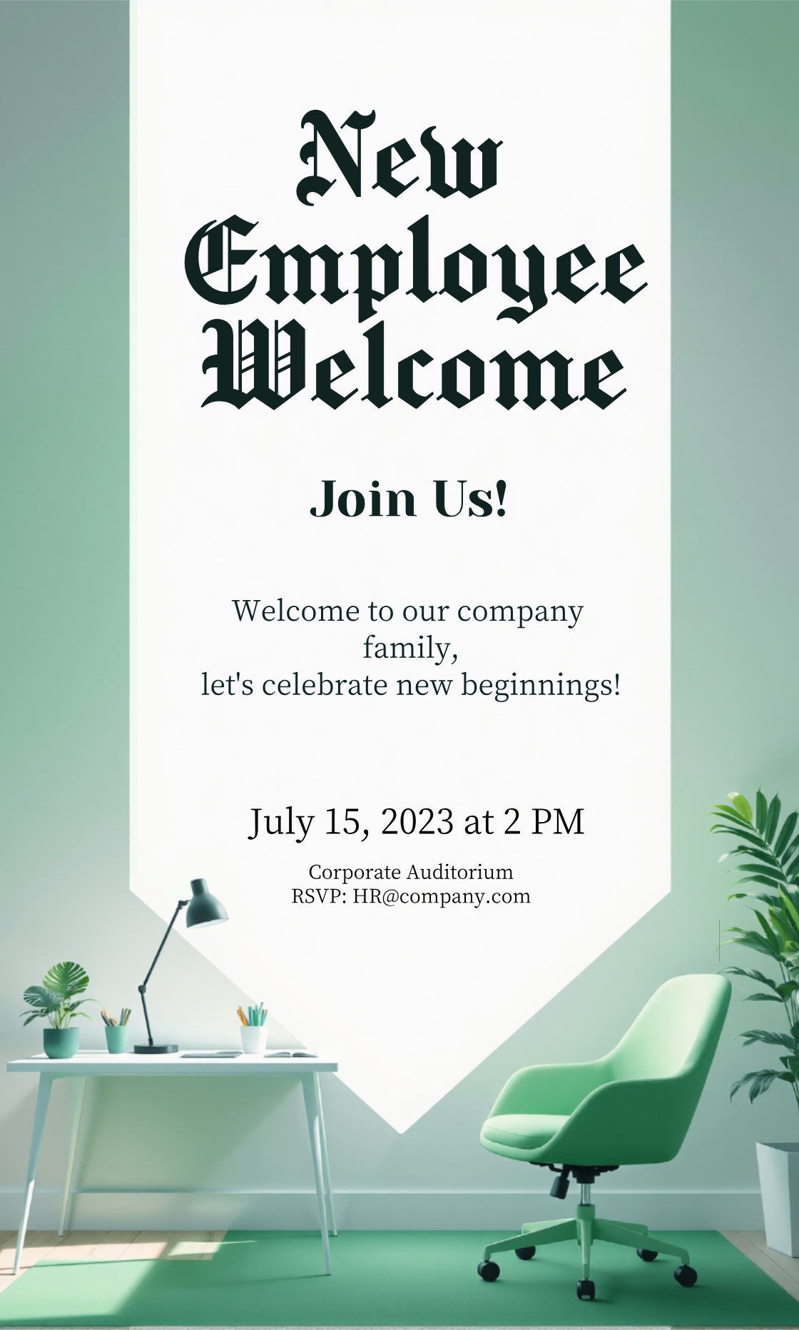 Make your own New Employee Welcome Ceremony Invitation!