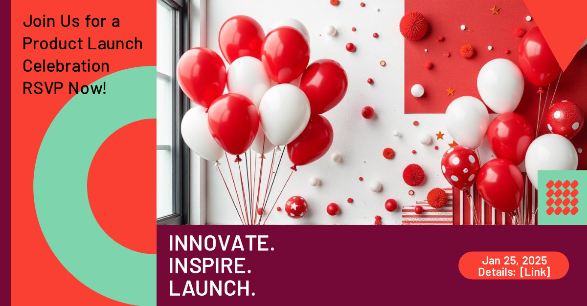 Product Launch Birthday Balloons LinkedIn Single Image Ad Template - AI ...
