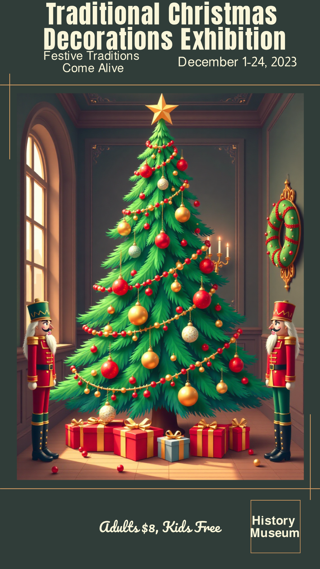 Make your own Traditional Christmas Decorations Exhibition Poster!