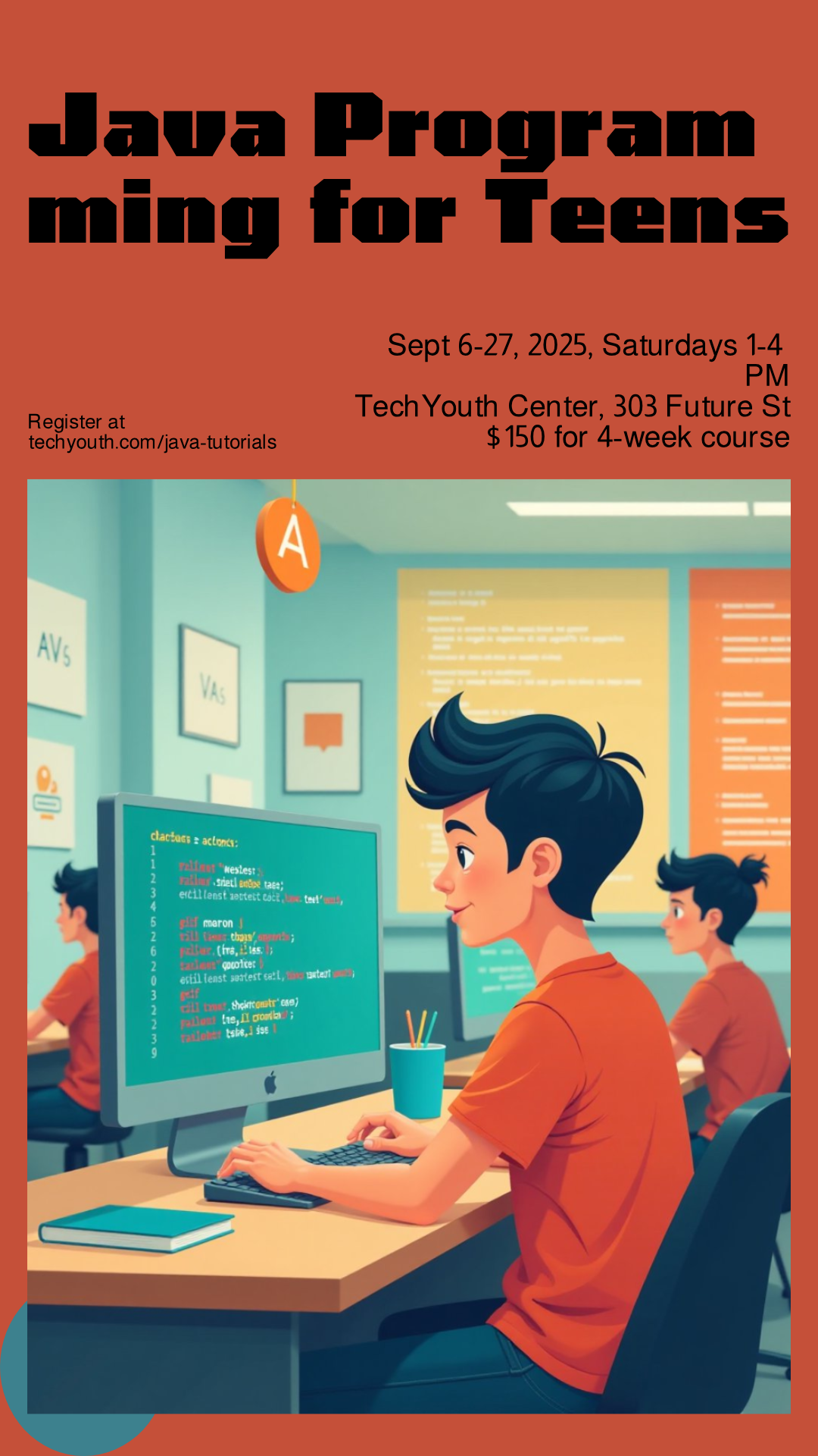 Personalize this High School Java Programming Tutorials Poster template!