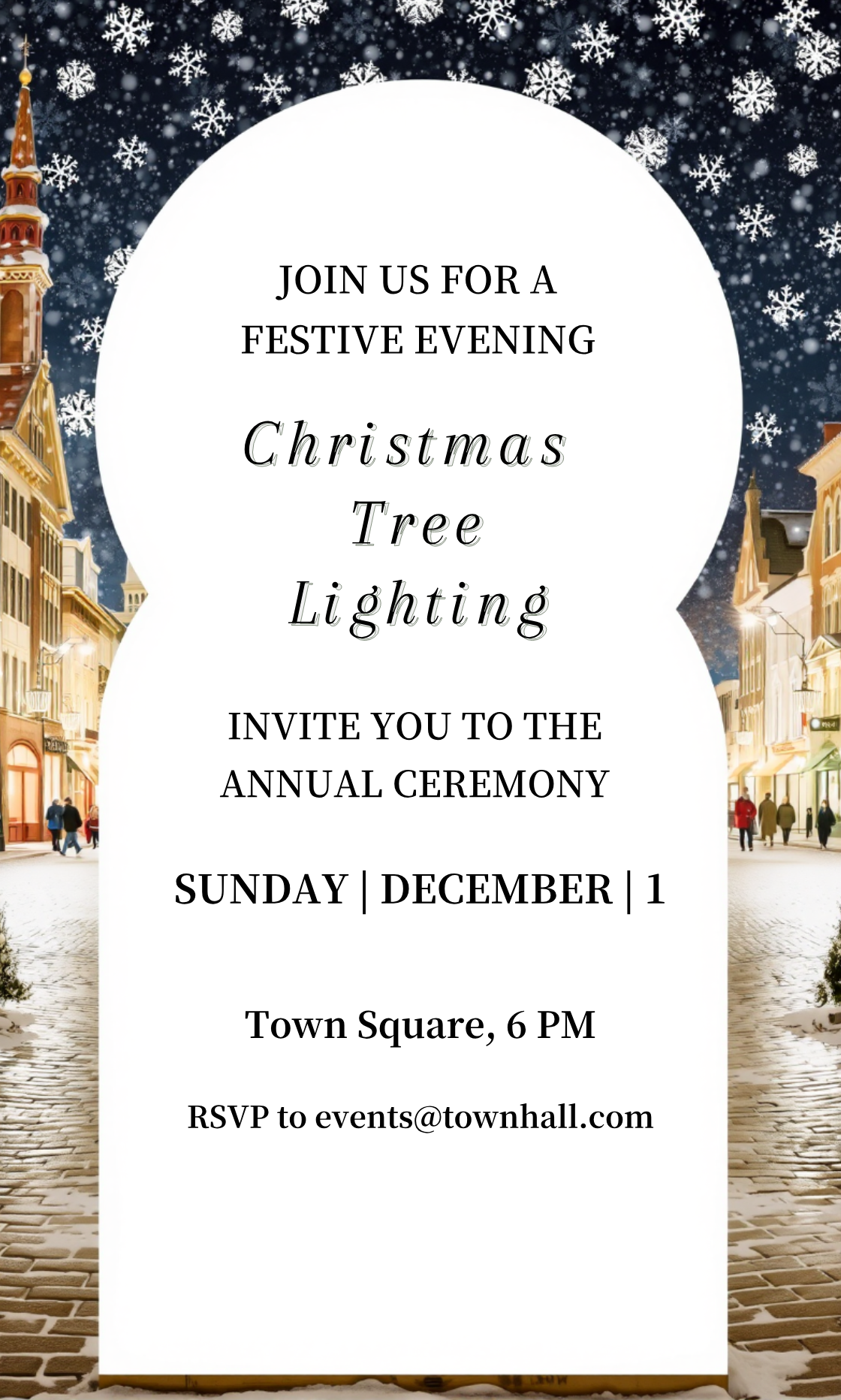 Unleash Your Creativity! Design your own Christmas Tree Lighting Invitation now!