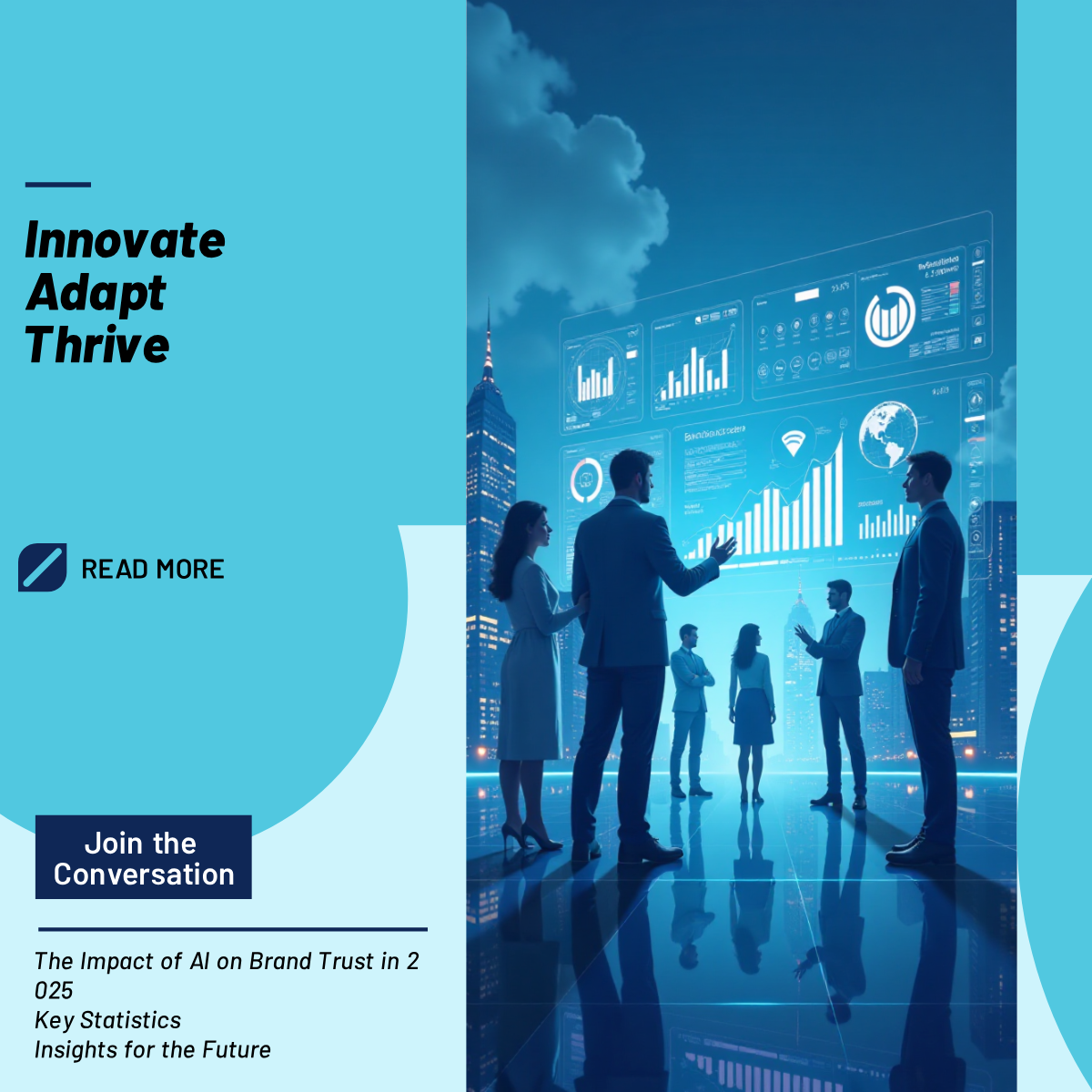 AI Brand Trust 2025 LinkedIn Post Template - AI Designs by MolyPix.AI