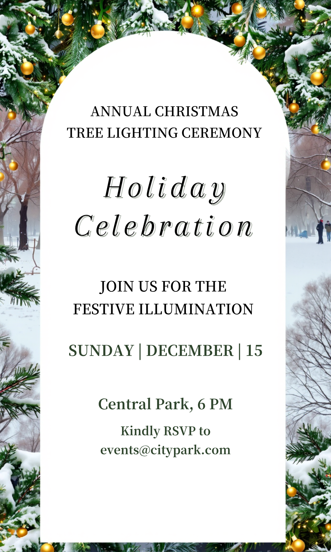 Make an Annual Christmas Tree Images Lighting Invitation that showcases your style - it's that simple!
