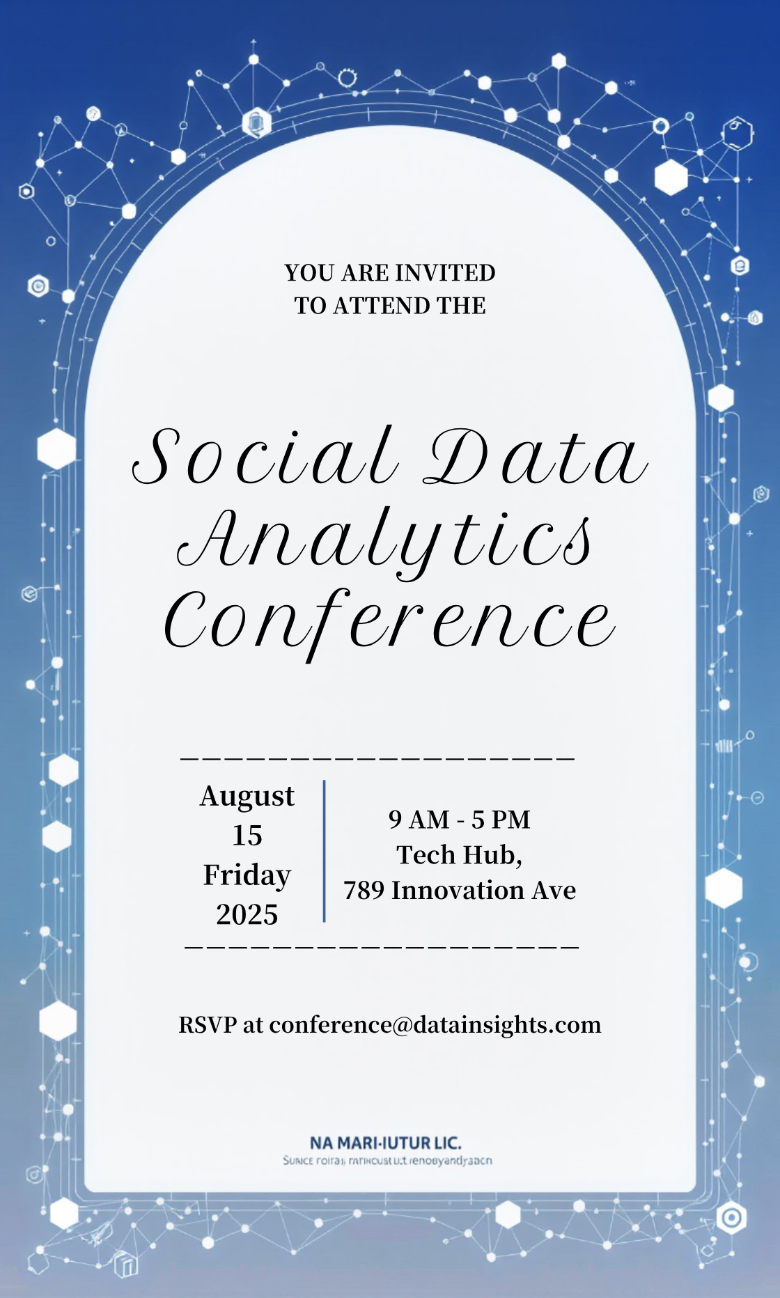 Social Data Analytics Conference Invitation Template - AI Designs by ...