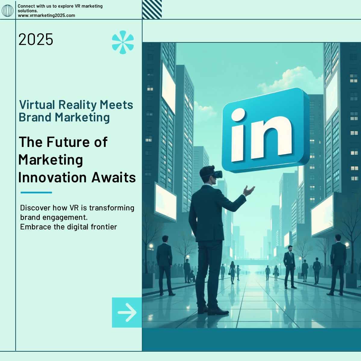 VR Brand Marketing 2025 LinkedIn Post Template - AI Designs by MolyPix.AI
