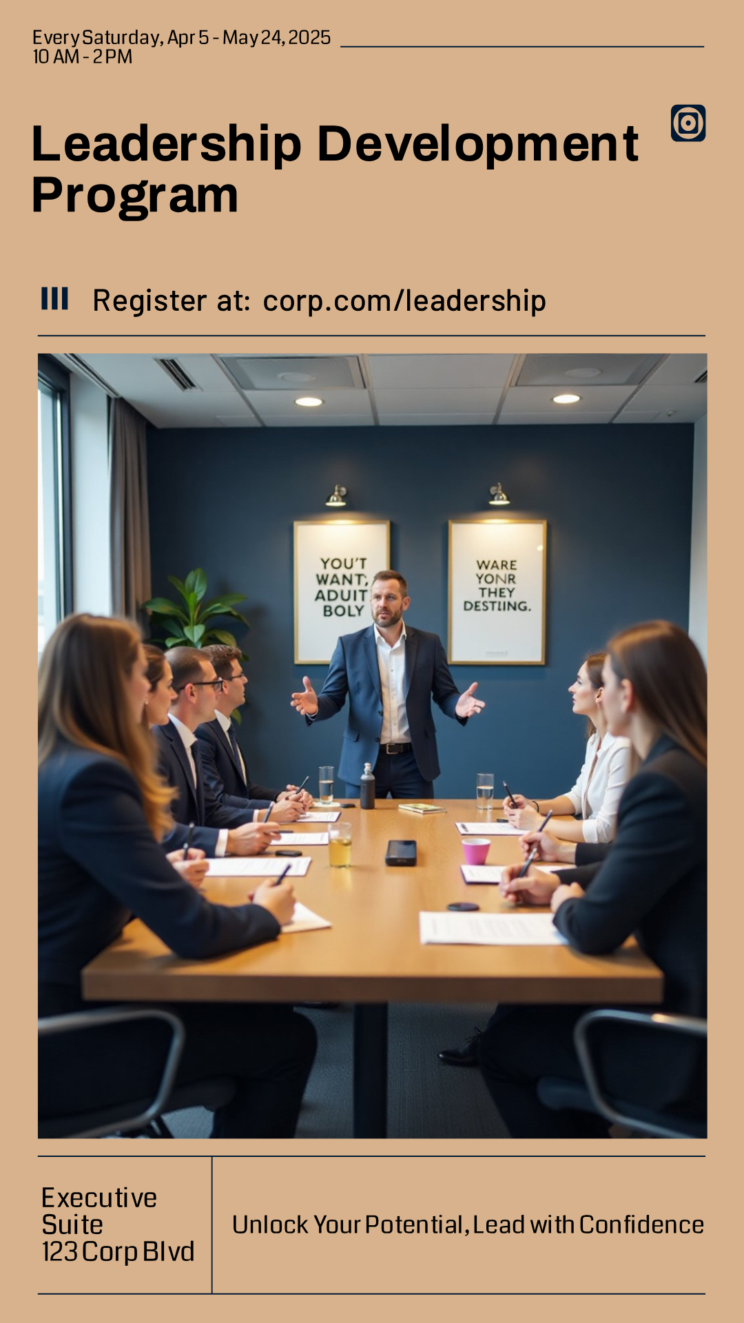 Unleash Your Creativity! Design your own Leadership Employee Training Programs Poster now!