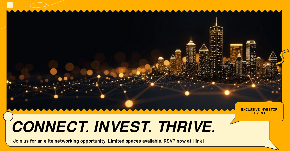 Get professional but creative! Design the perfect Exclusive Investor Centre Networking LinkedIn Single Image Ad!