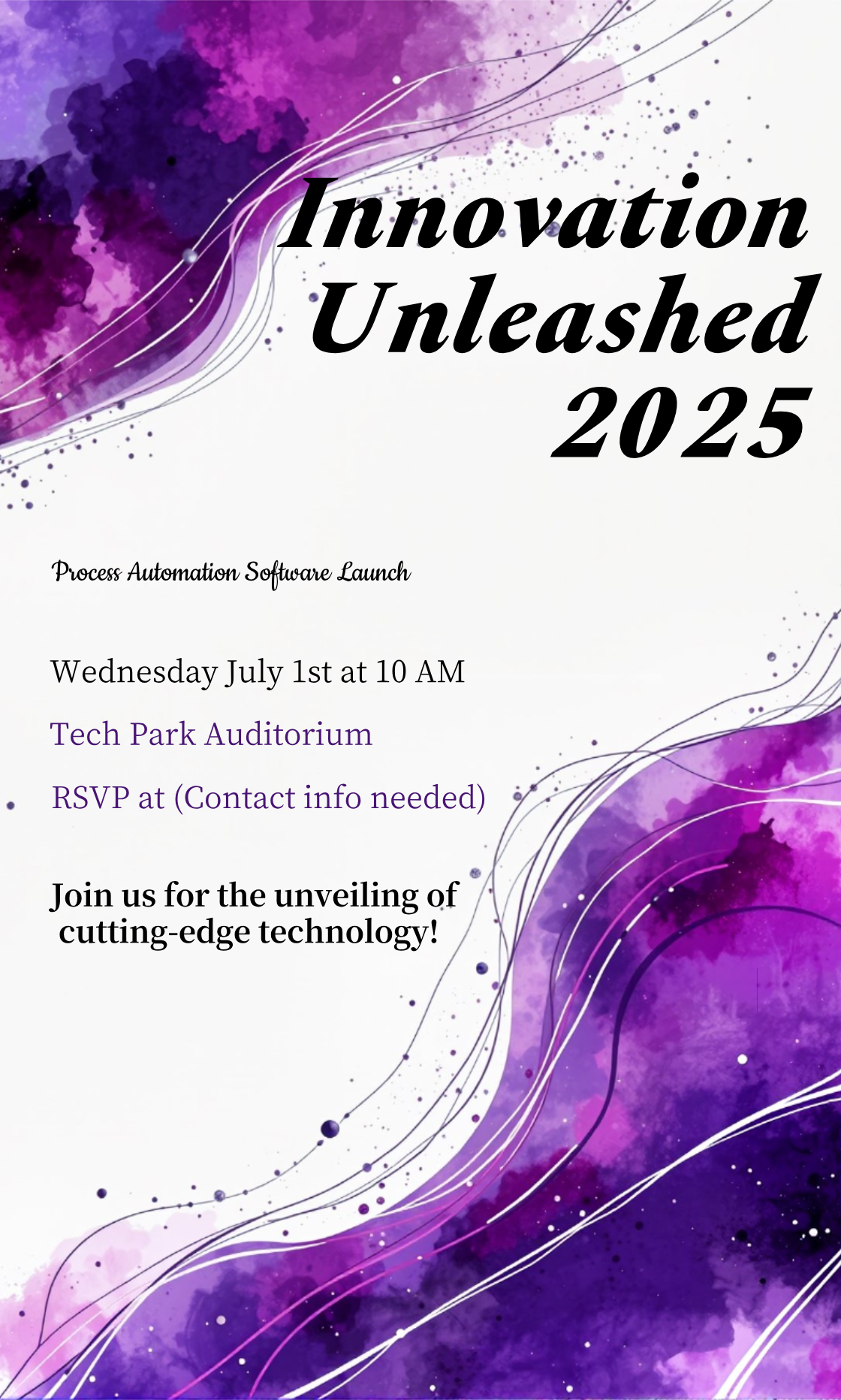 Make your own Process Automation Software Launch Invitation!