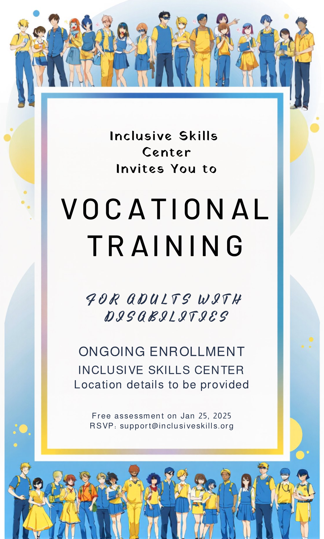 Make your own Inclusive Vocational Training for Adults Invitation!
